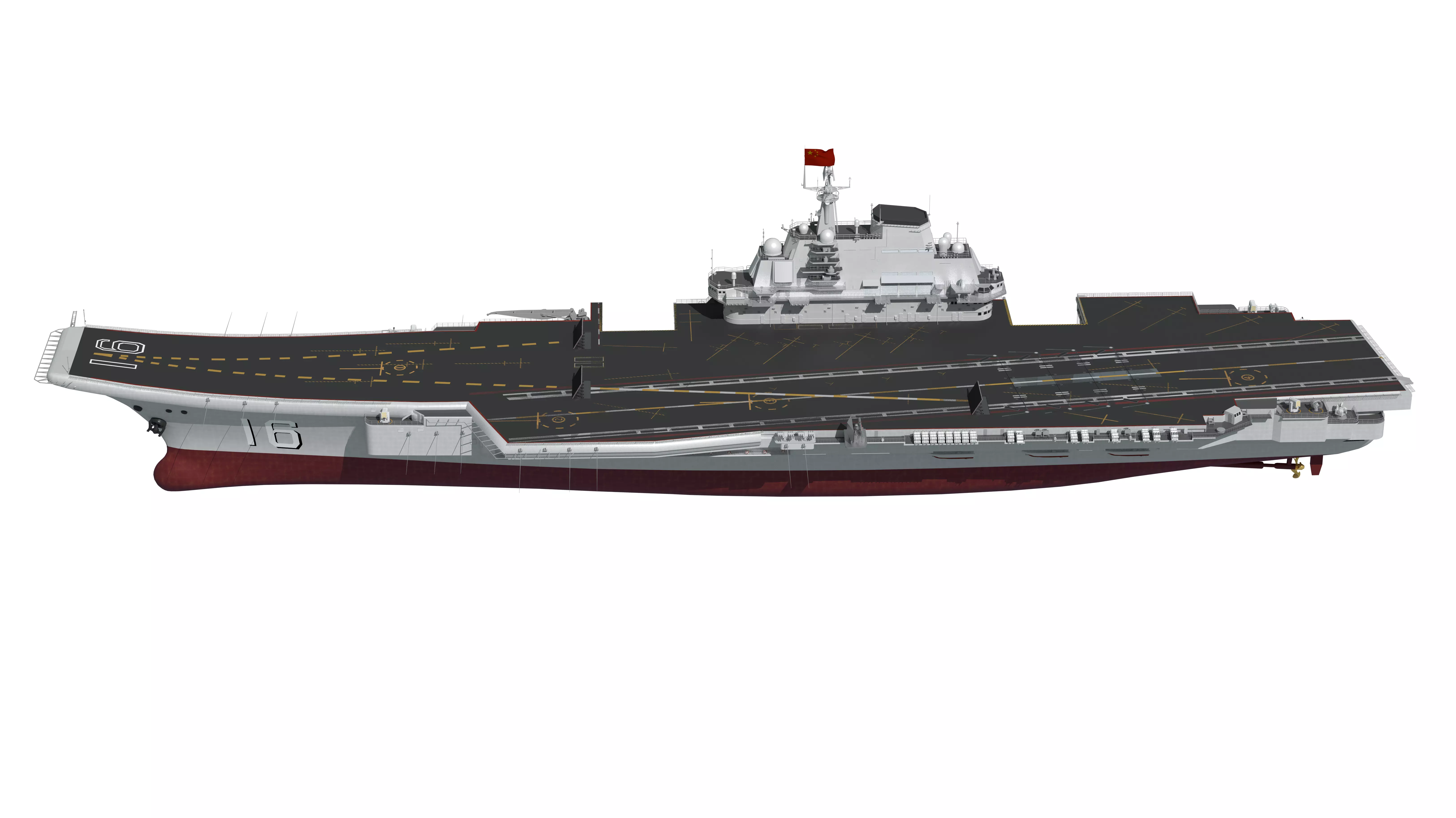 Chinese aircraft carriers CV16 CV17 CV18 with carrier-based 3D model_19