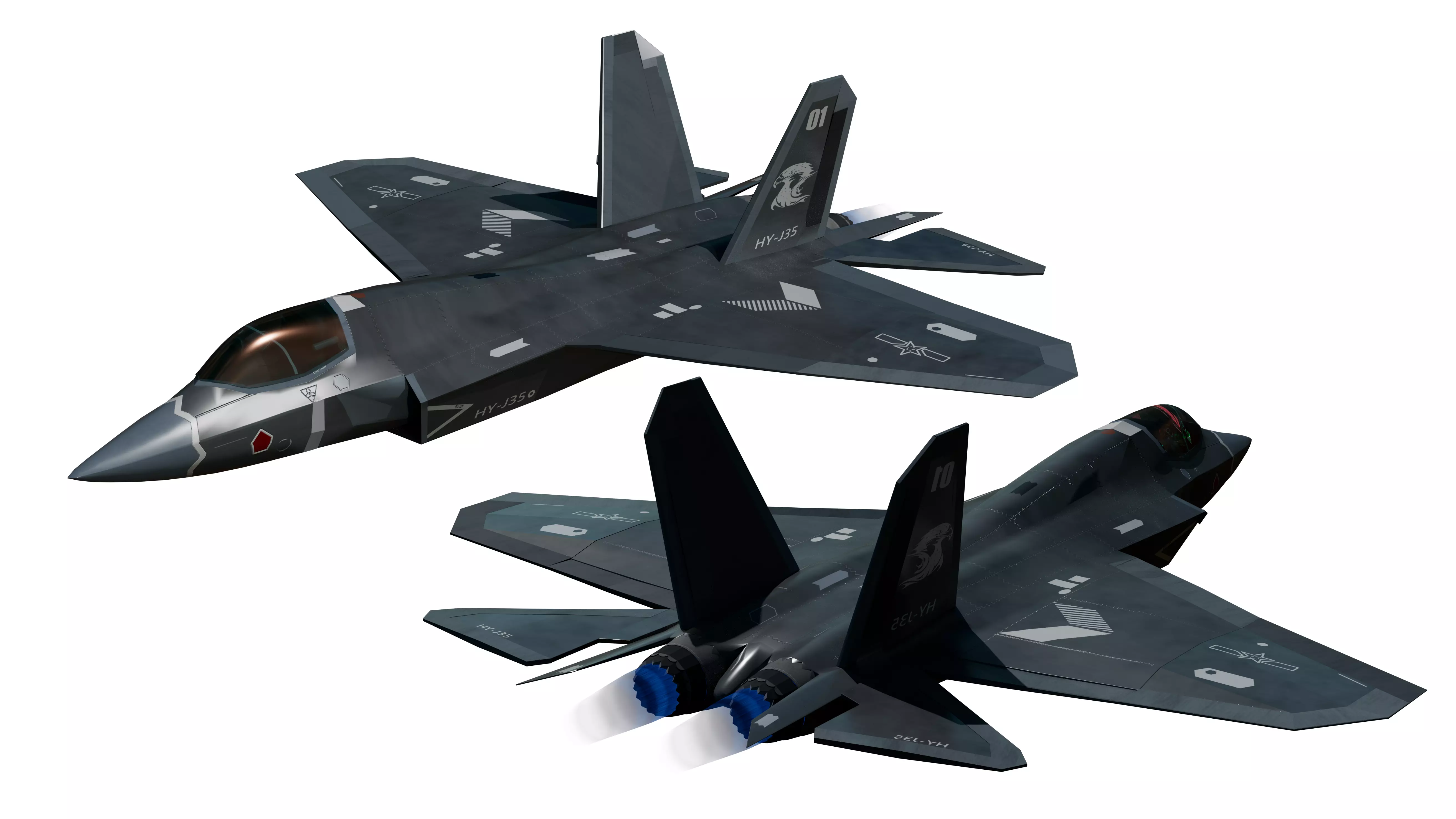 Chinese aircraft carriers CV16 CV17 CV18 with carrier-based 3D model_57