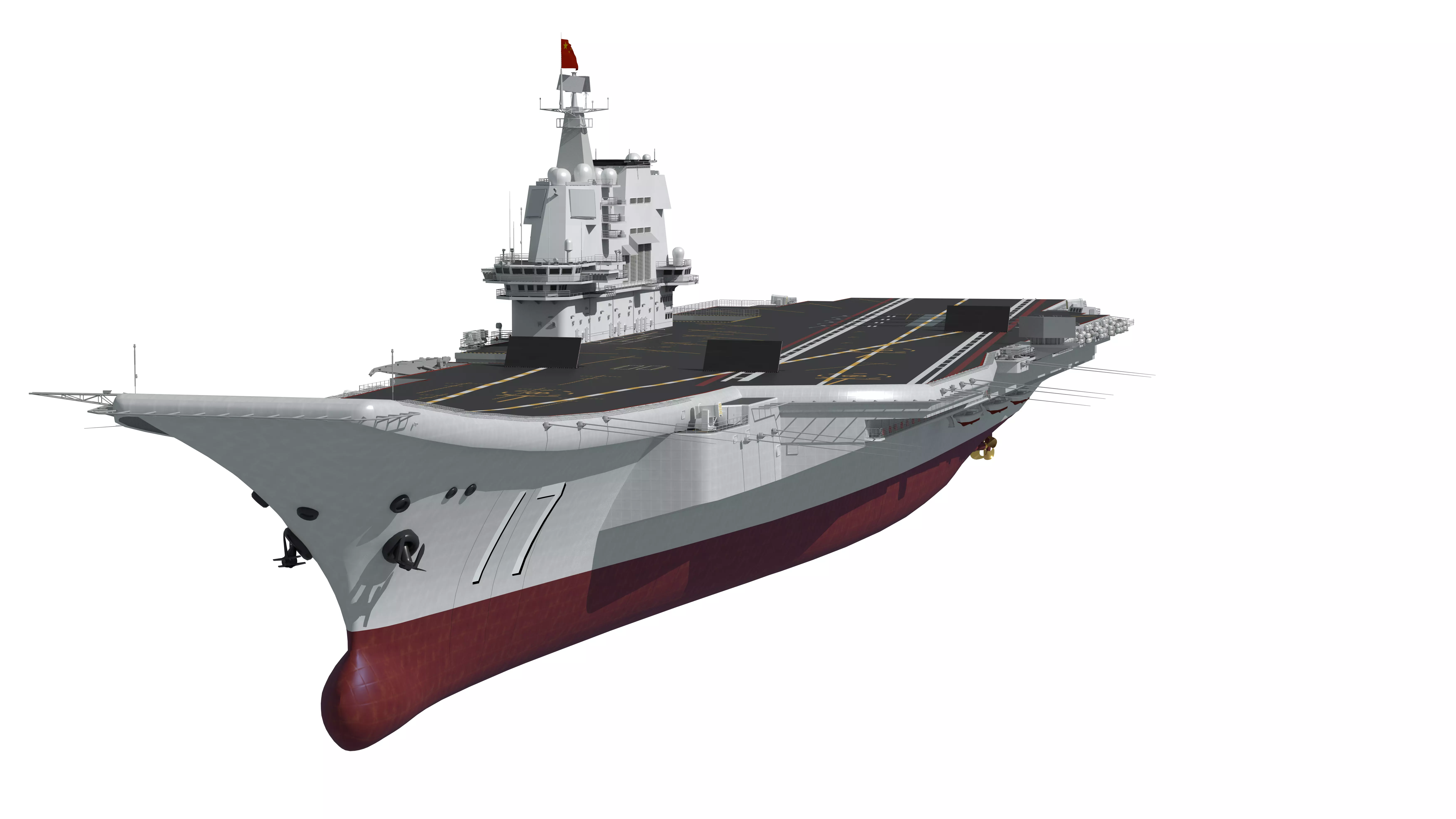 Chinese aircraft carriers CV16 CV17 CV18 with carrier-based 3D model_45