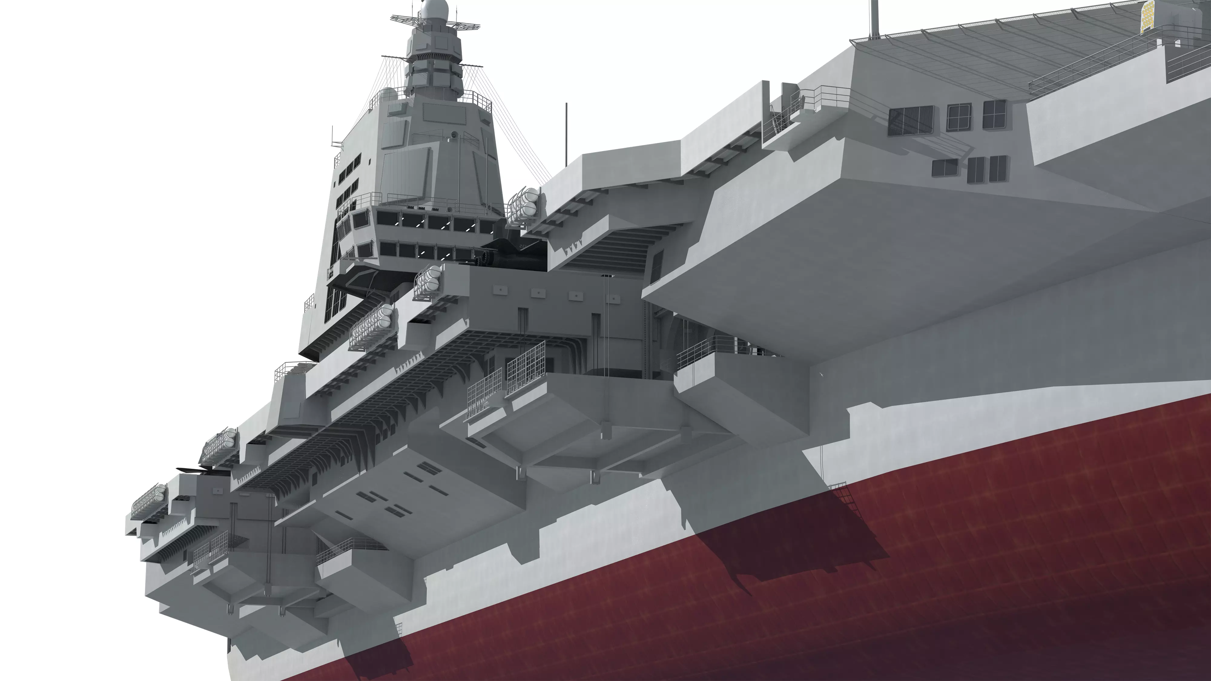 Chinese aircraft carriers CV16 CV17 CV18 with carrier-based 3D model_16