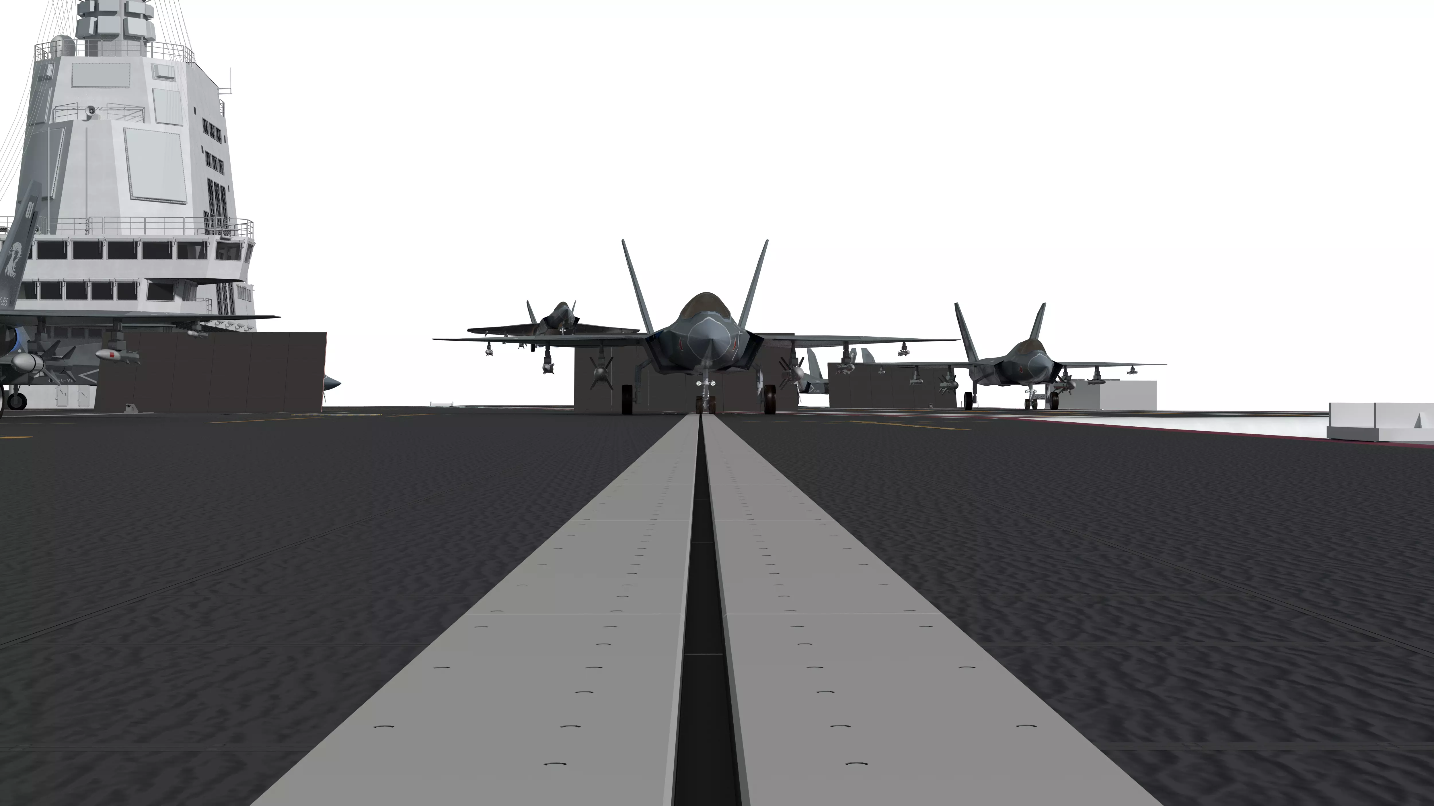 Chinese aircraft carriers CV16 CV17 CV18 with carrier-based 3D model_38