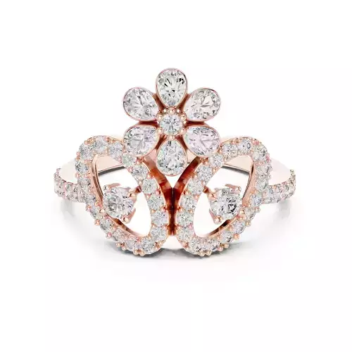 Pear And Round Diamond Engagement Wedding Ring 3DM STL Video 3D print model Pear And Round Diamond Engagement Wedding Ring 3DM STL Video 3D print model