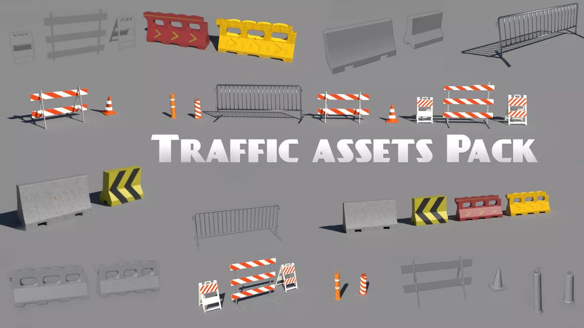 Ultimate Low-Poly Road Pack for Game Development Low-poly 3D model_0