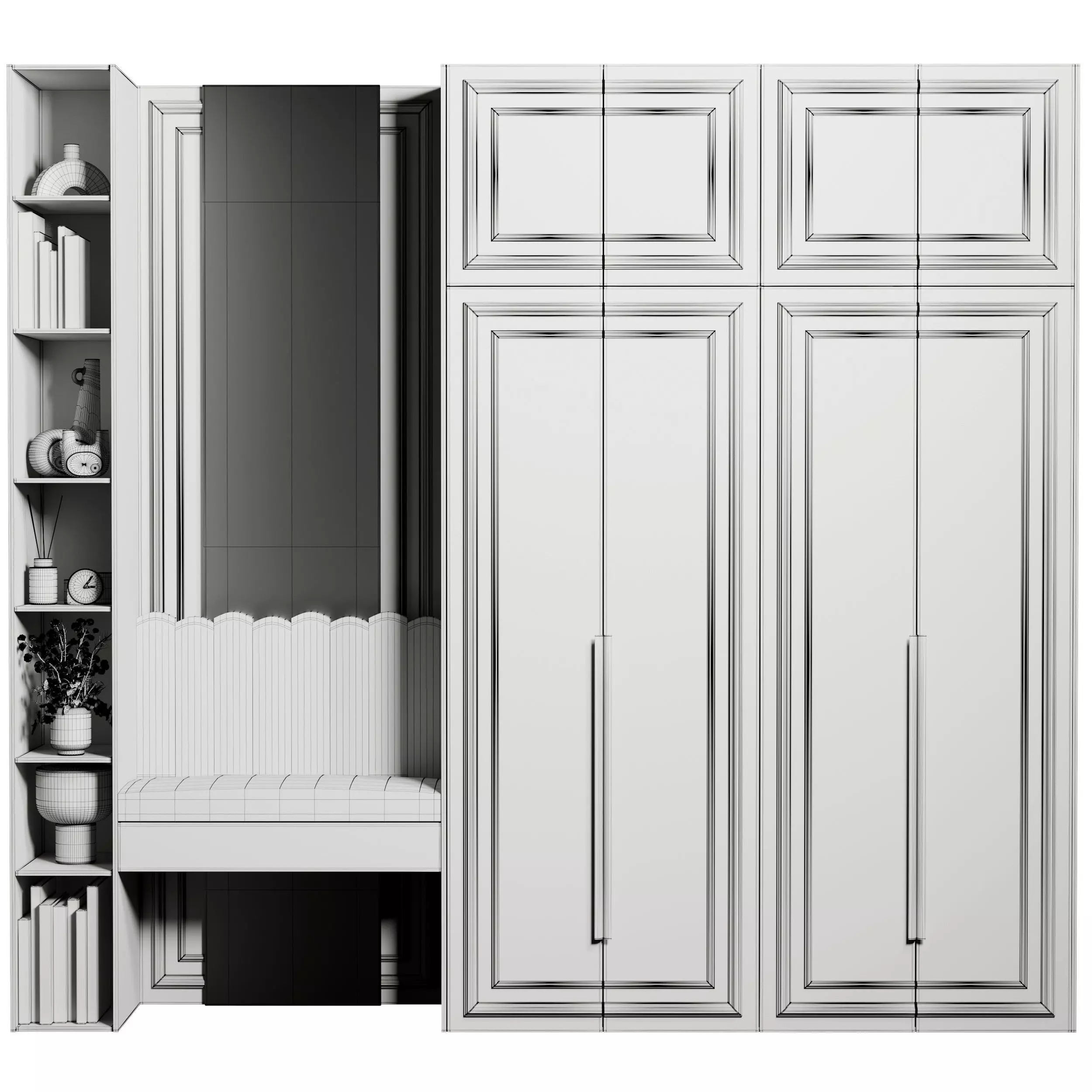 Hallway in a Classic Wardrobe style 16 3D model_4