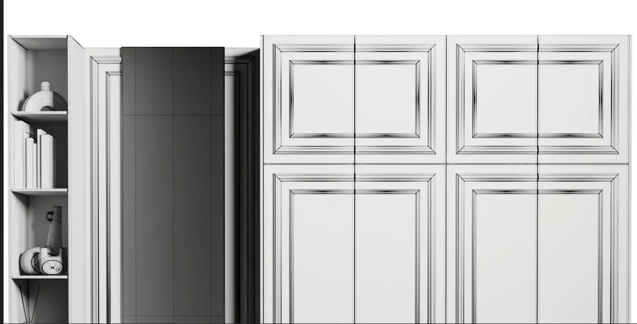 Hallway in a Classic Wardrobe style 16 3D model_8