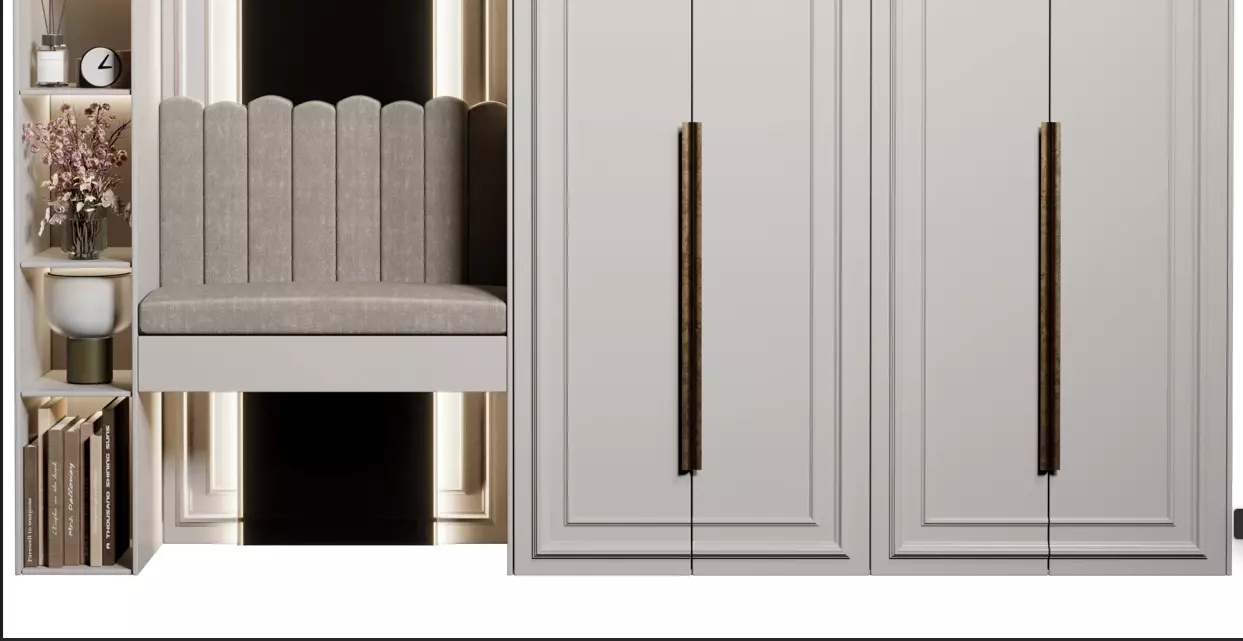 Hallway in a Classic Wardrobe style 16 3D model_6