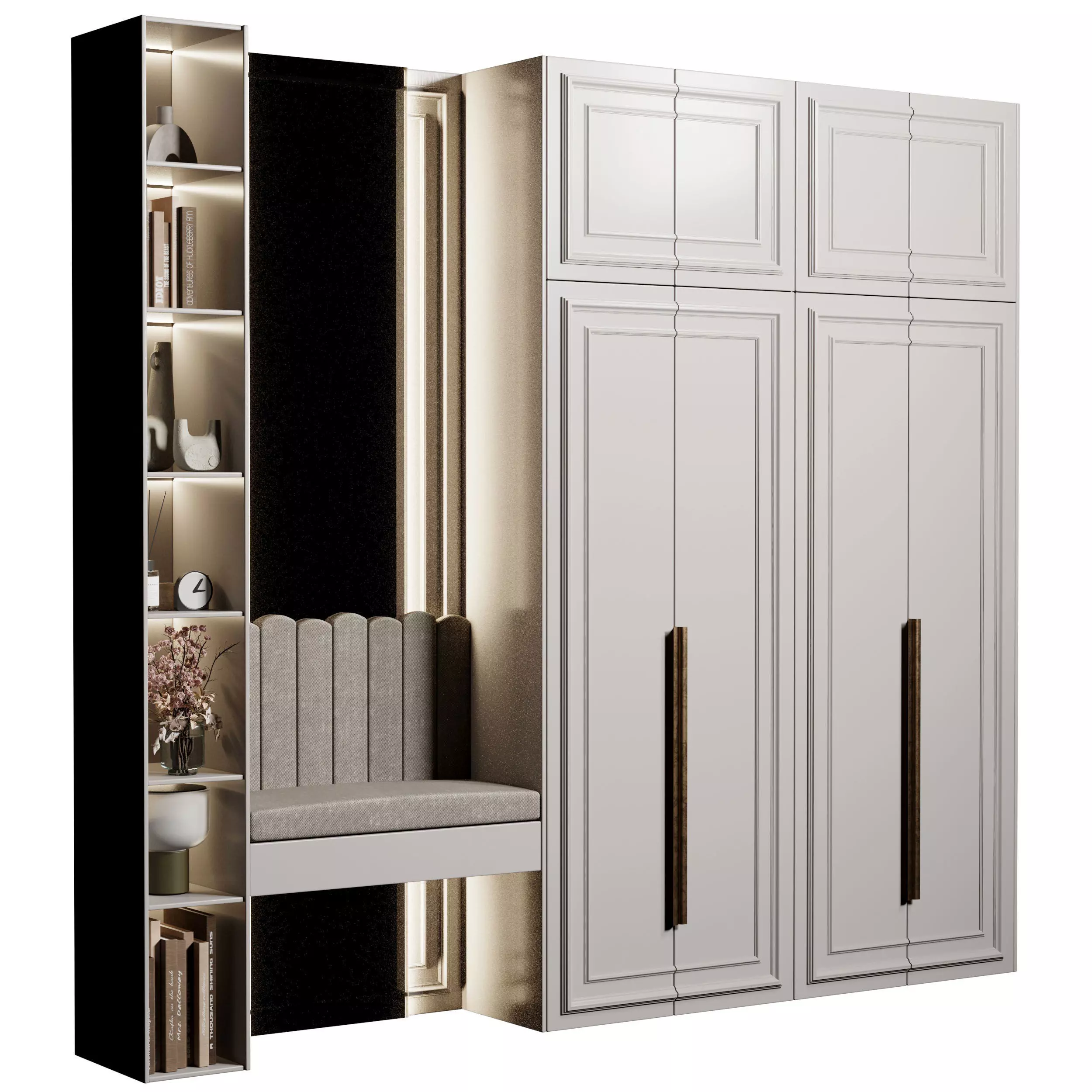 Hallway in a Classic Wardrobe style 16 3D model_1