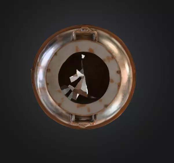 Industrial Metal Canister Rusty Low-poly 3D model_10