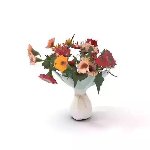 Vibrant Flower Bouquet model pack