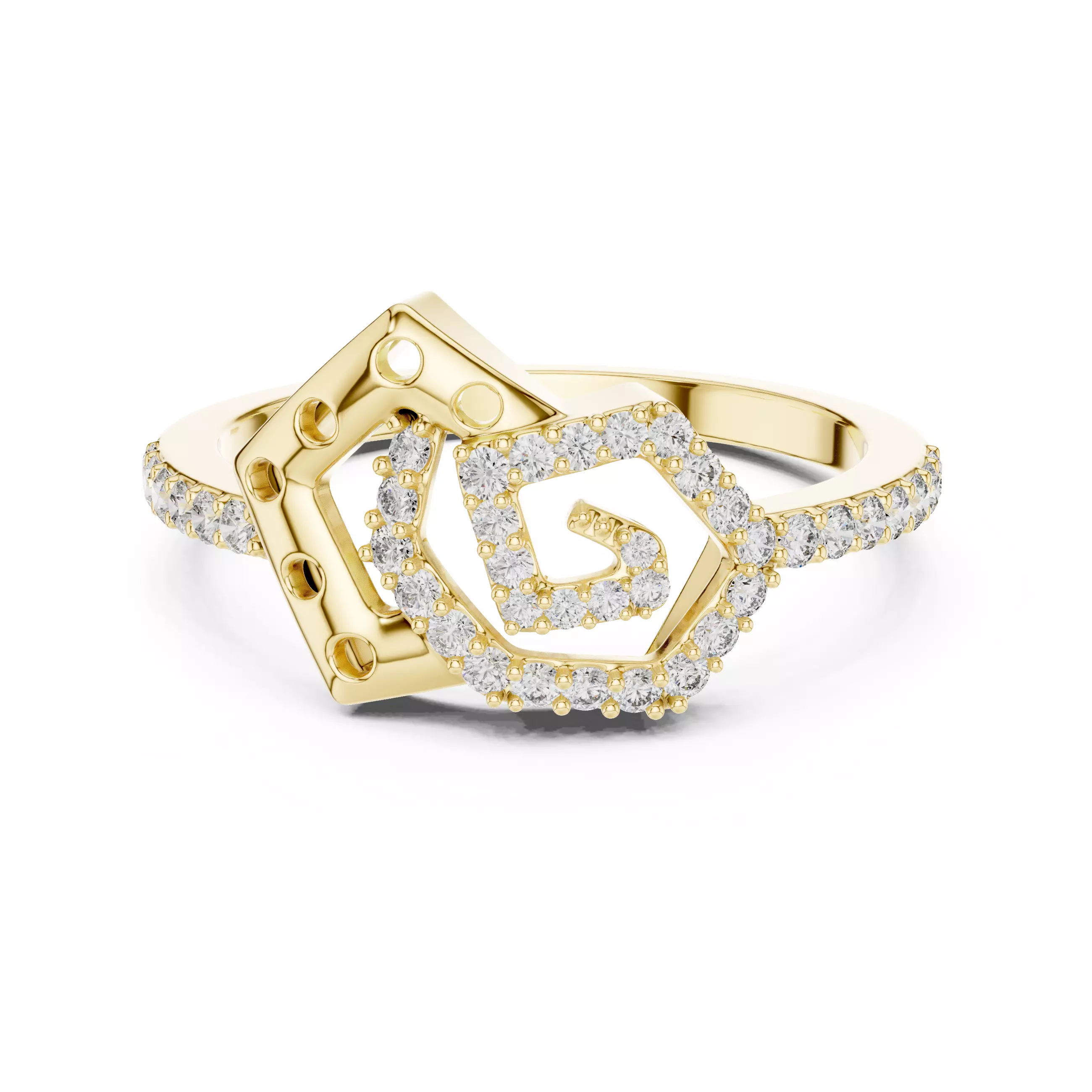 Round Cut Diamond Engagement Wedding Ring 3DM STL Video 3D print model_1