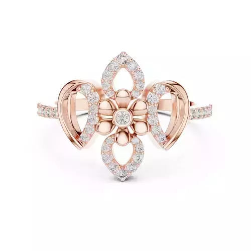 Round Cut Diamond Floral Engagement Wedding Ring 3DM STL Video 3D print model Round Cut Diamond Floral Engagement Wedding Ring 3DM STL Video 3D print model