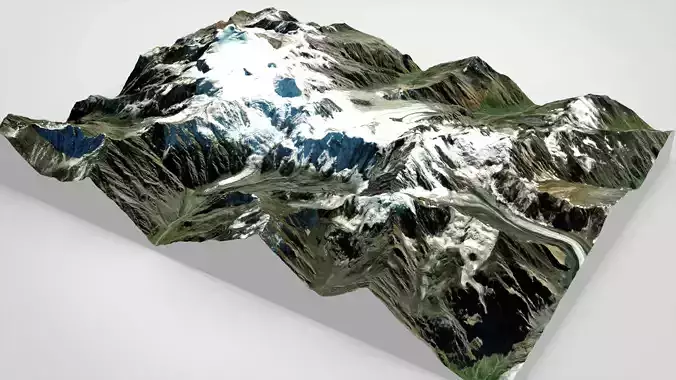 Mountain landscape Kazbek Caucasus