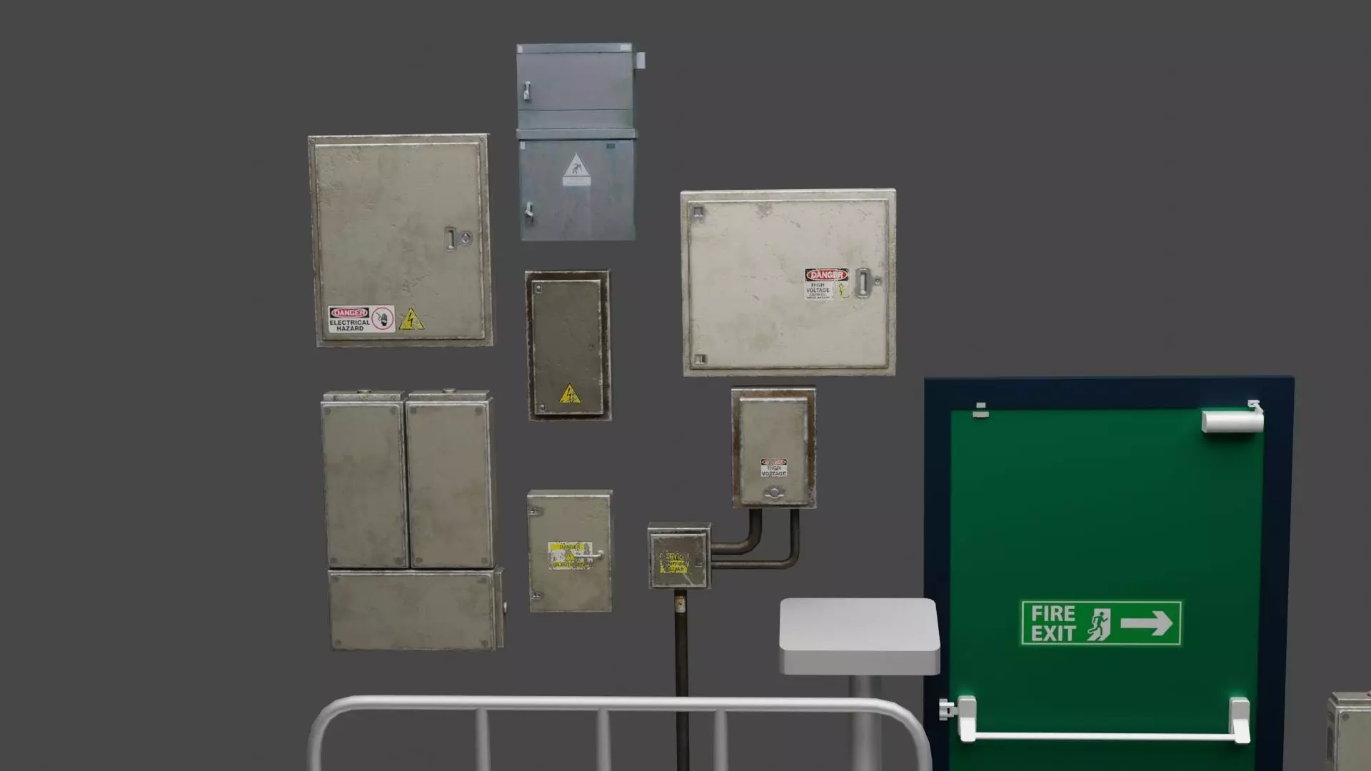 Industrial Warehouse Low Poly 3d Model Optimized for Games  Low-poly 3D model_2