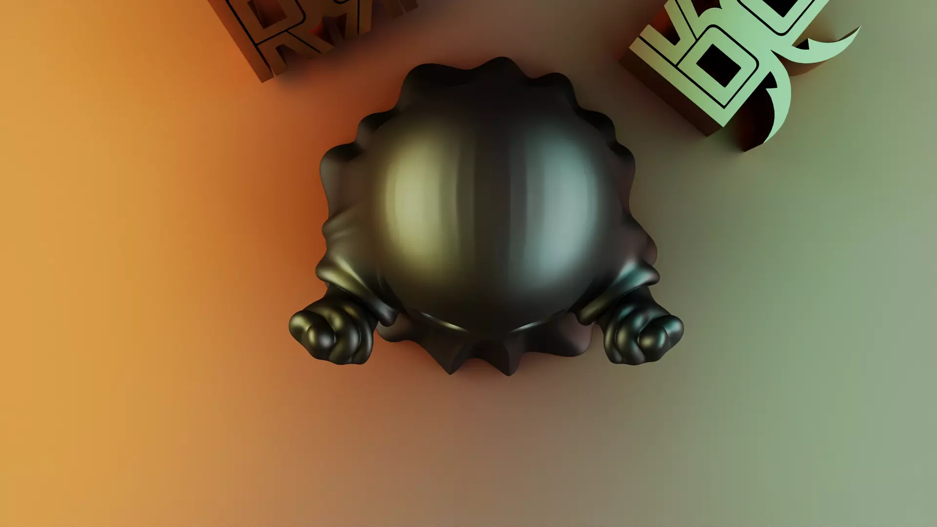 Middle Finger Halloween Ghost 3D print model_8