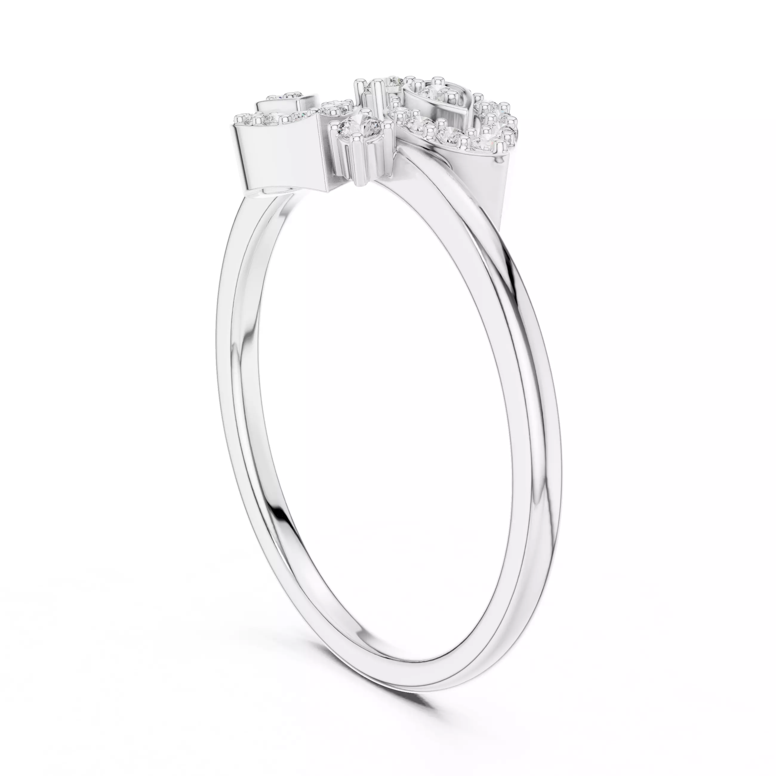 Round Cut Diamond Pear Shape Engagement Ring 3DM STL Video 3D print model_9