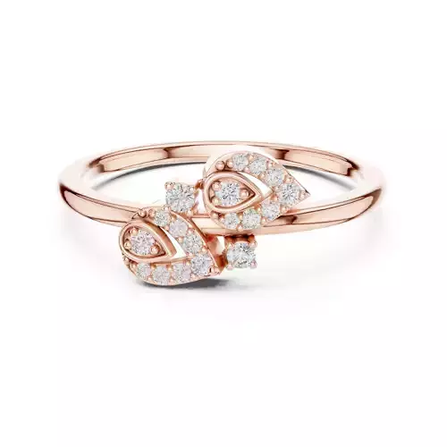 Round Cut Diamond Pear Shape Engagement Ring 3DM STL Video 3D print model Round Cut Diamond Pear Shape Engagement Ring 3DM STL Video 3D print model
