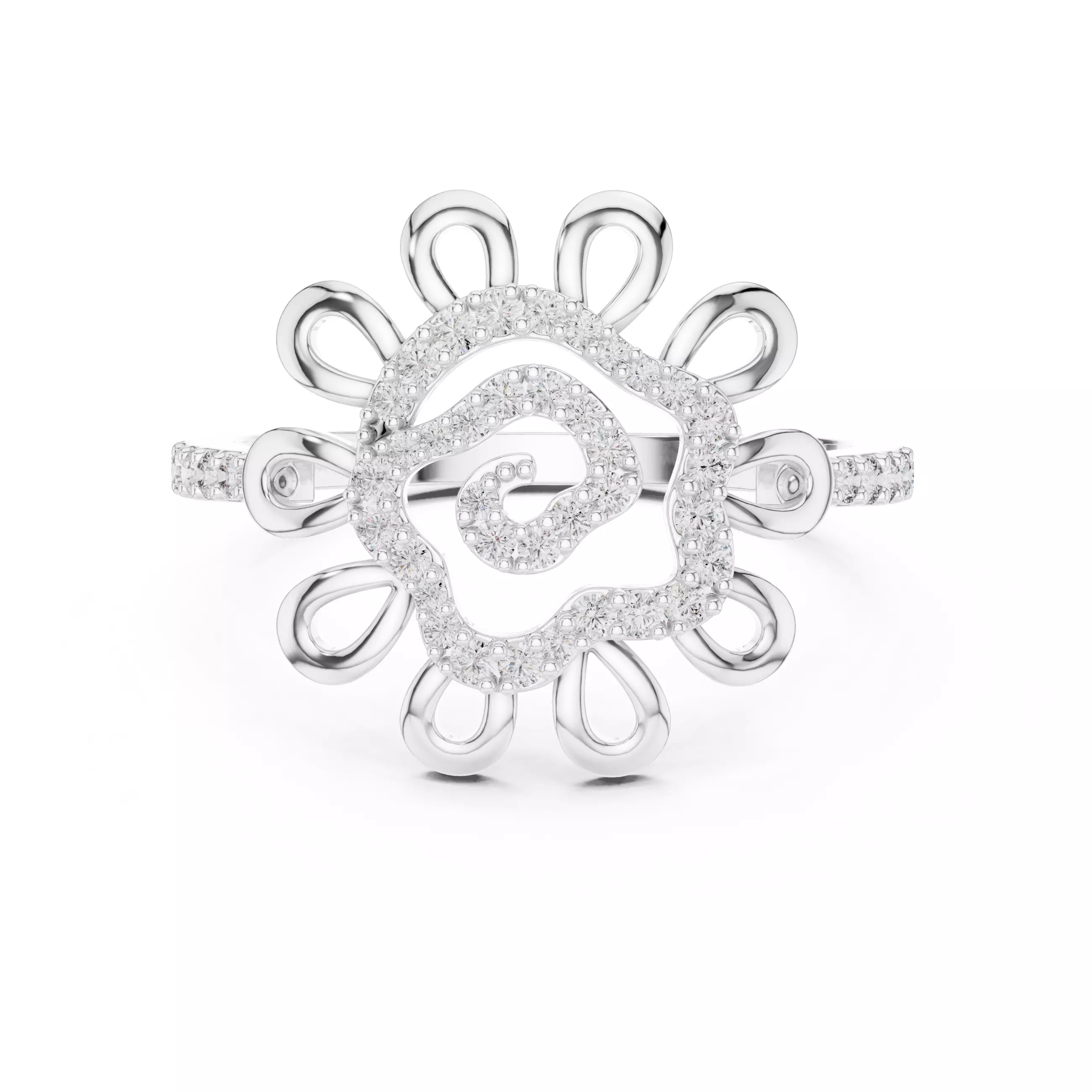 Round Cut Diamond Engagement Wedding Ring 3DM STL Video 3D print model_2