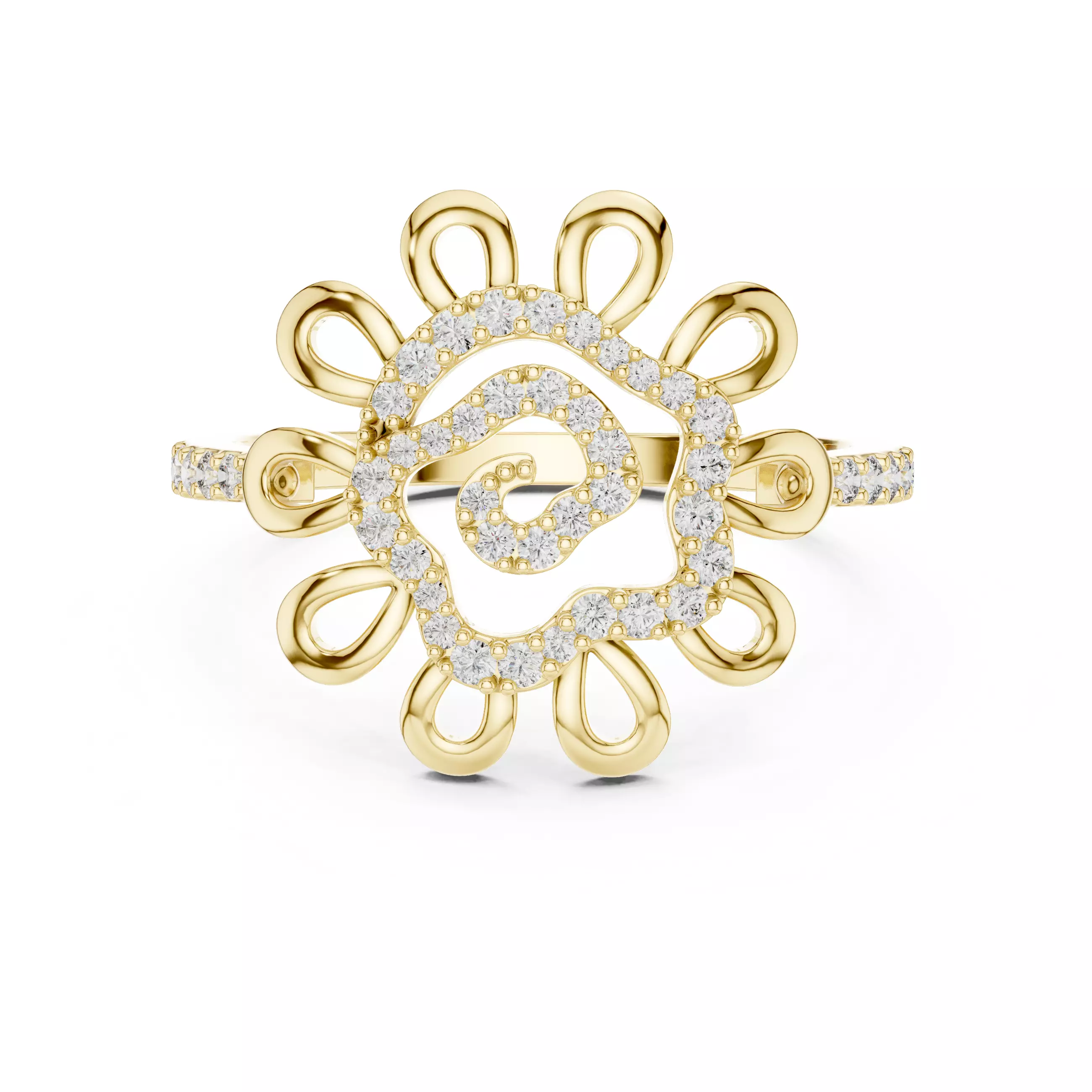 Round Cut Diamond Engagement Wedding Ring 3DM STL Video 3D print model_1