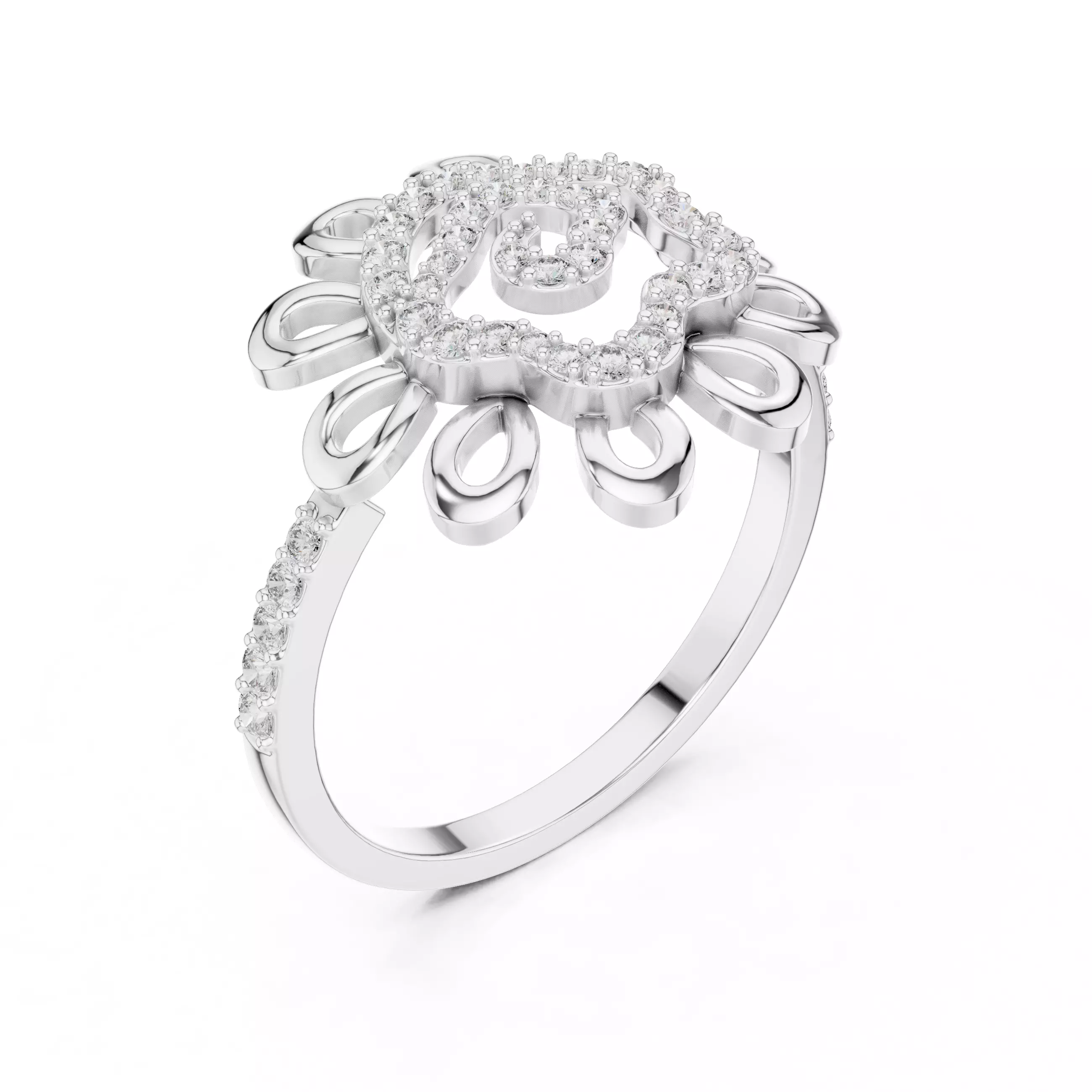 Round Cut Diamond Engagement Wedding Ring 3DM STL Video 3D print model_10