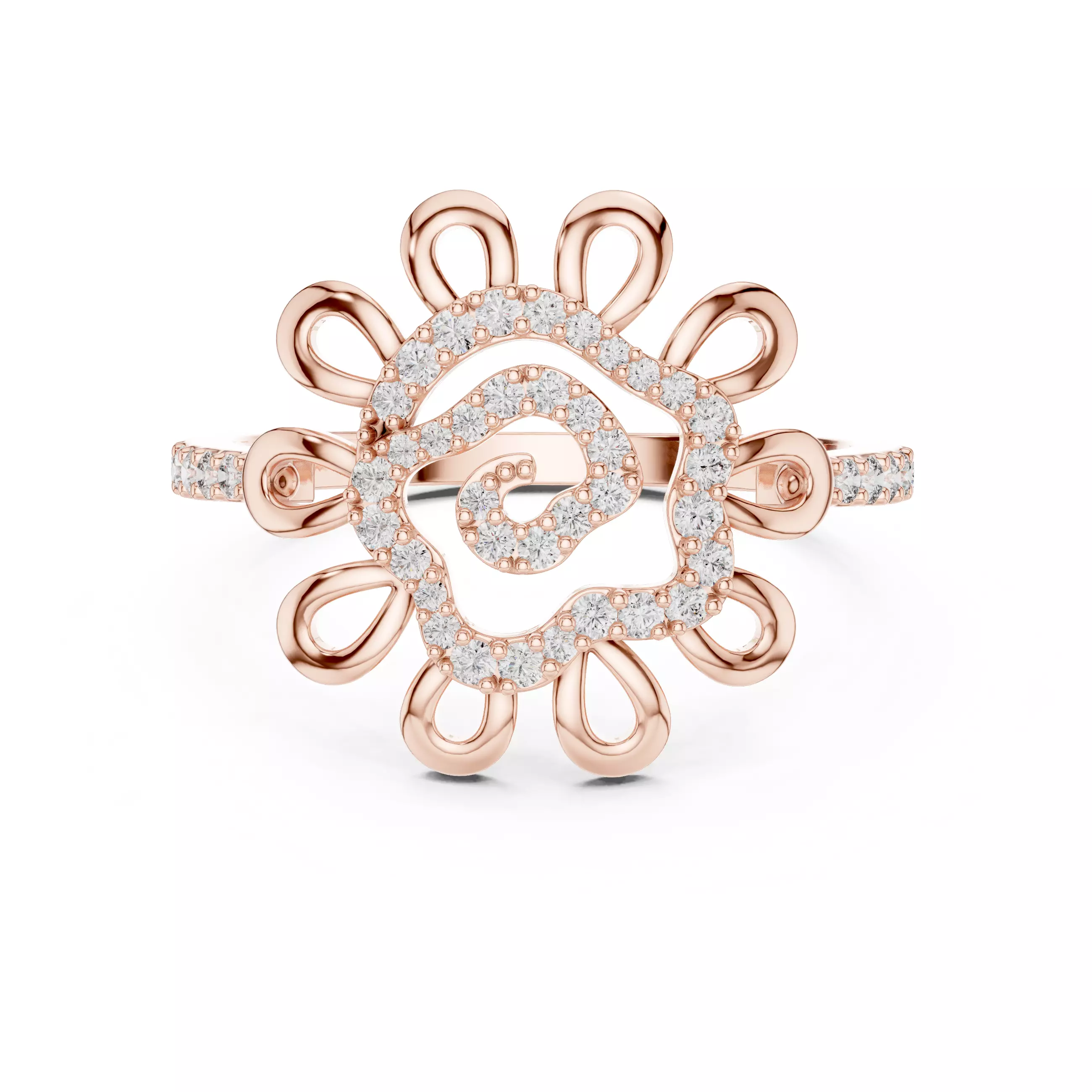 Round Cut Diamond Engagement Wedding Ring 3DM STL Video 3D print model_0