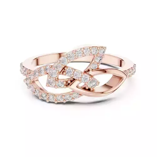 Round Cut Diamond Marquise Shape Wedding Ring 3DM STL Video