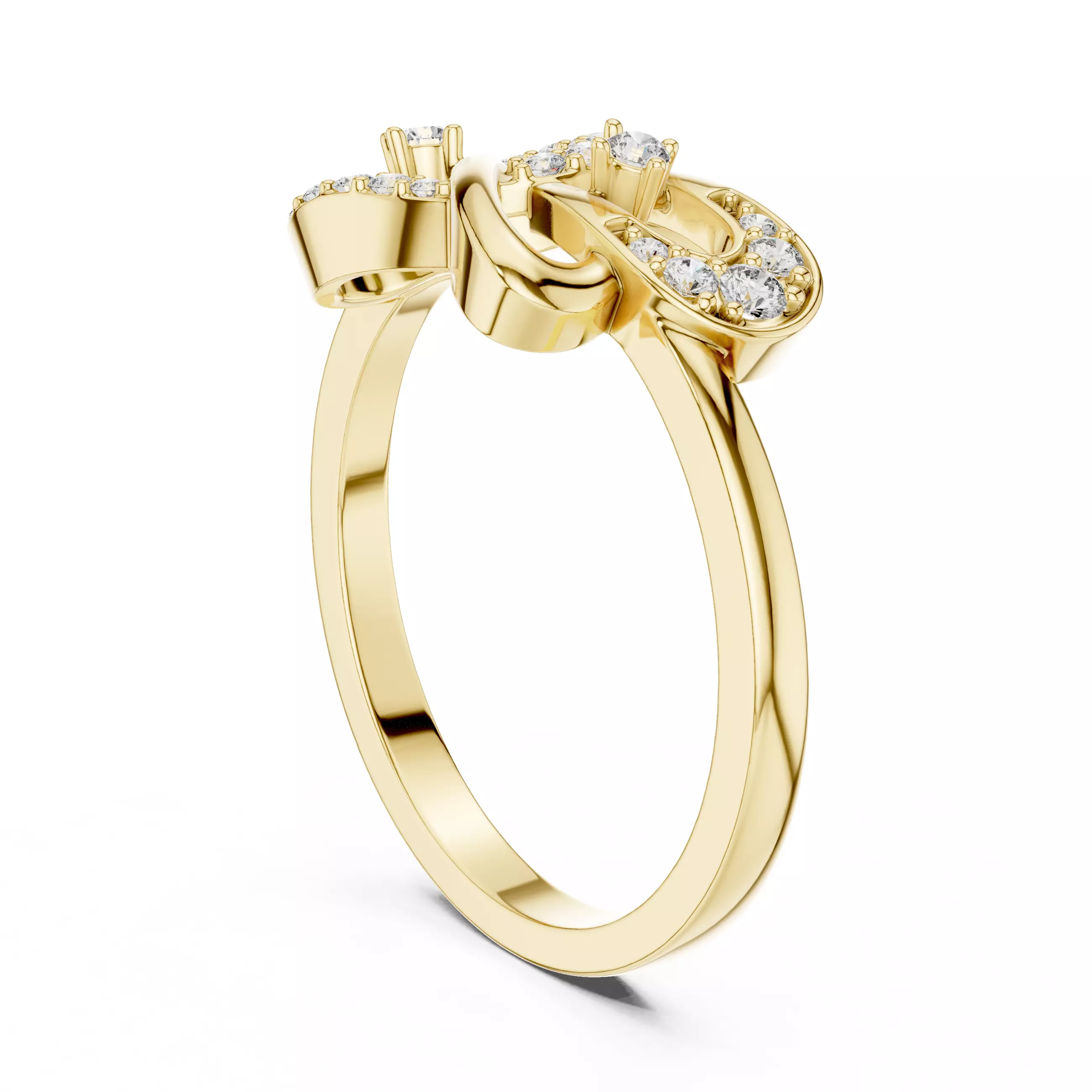 Heart Shape Round Diamond Engagement Ring 3DM STL Video 3D print model_6