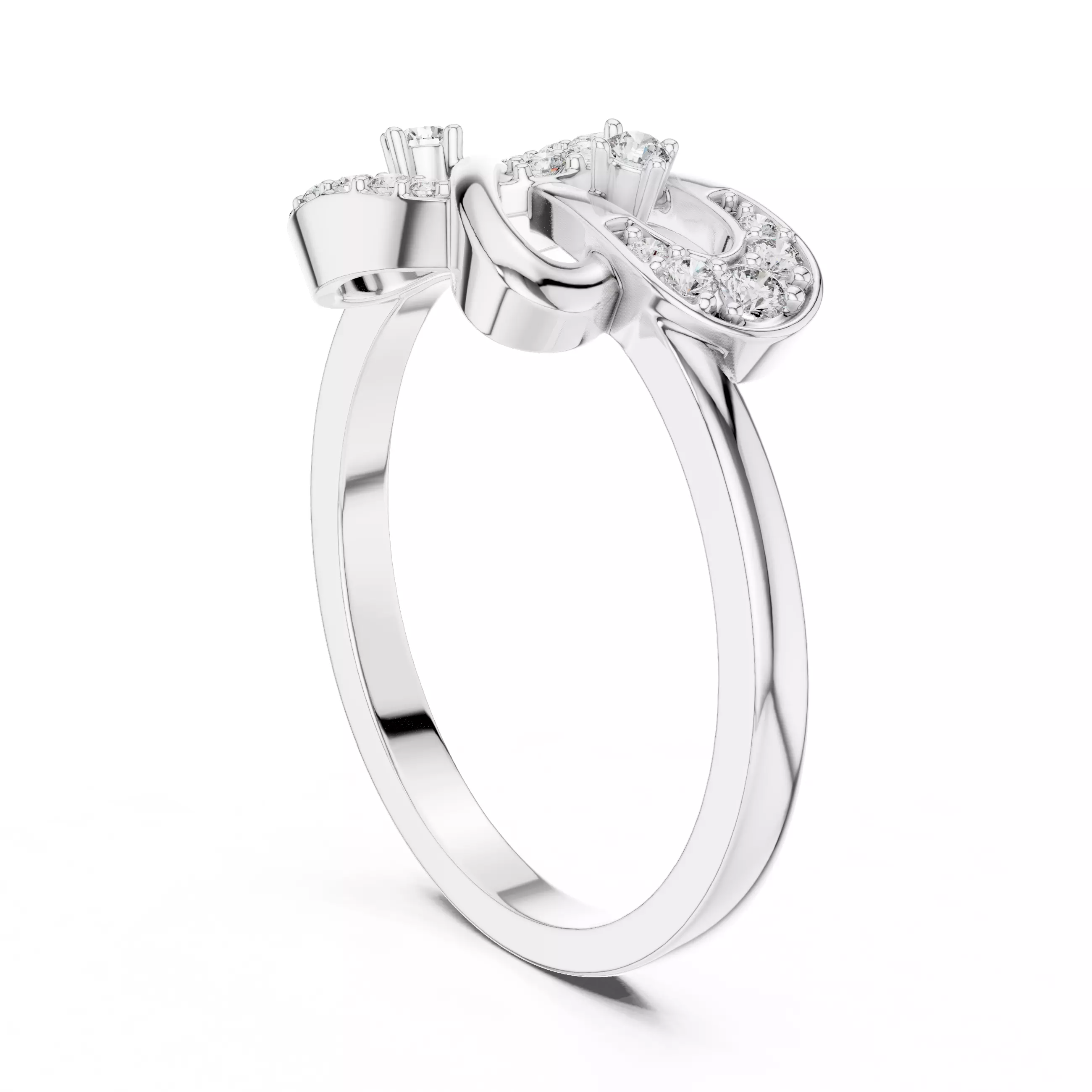 Heart Shape Round Diamond Engagement Ring 3DM STL Video 3D print model_9