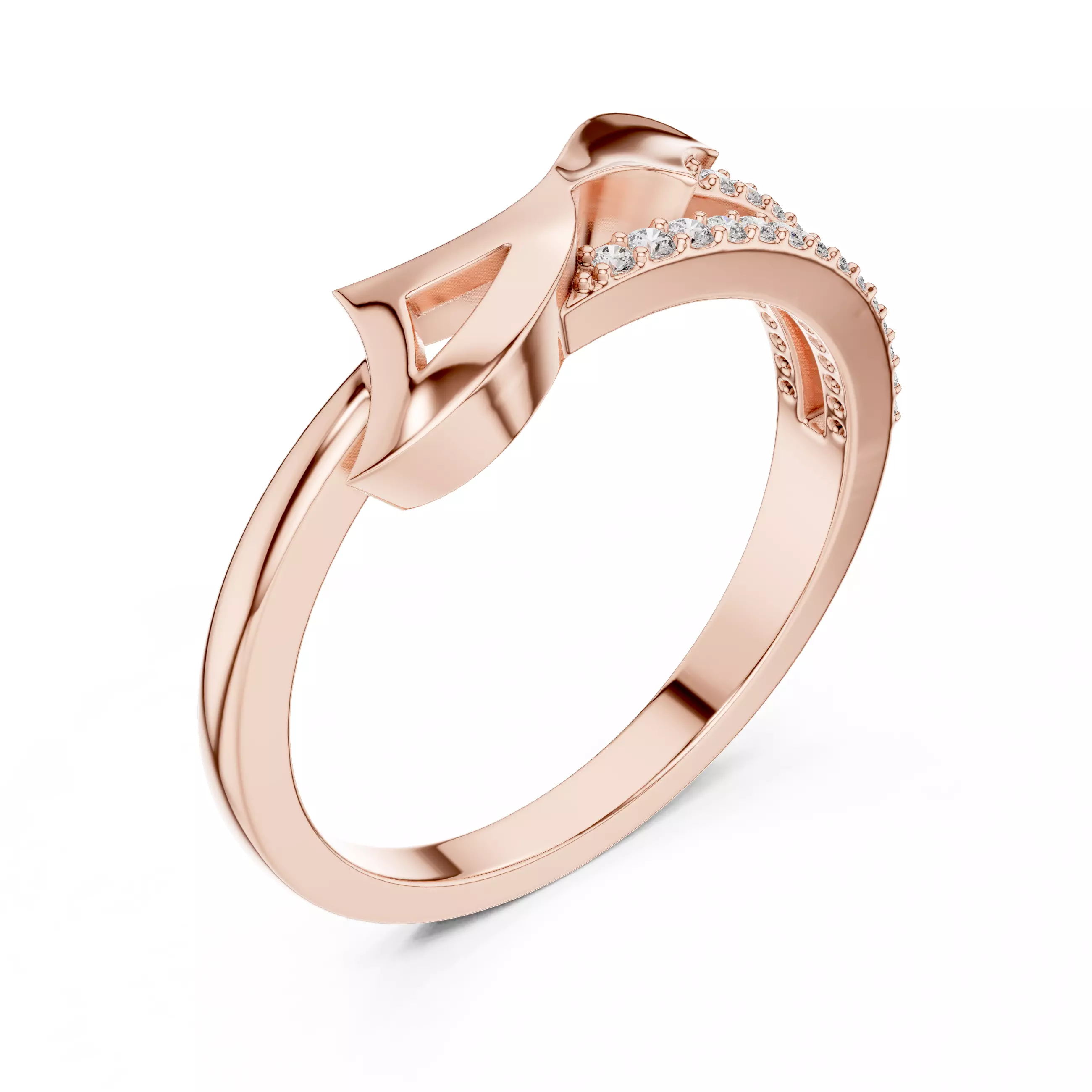 Round Cut Diamond Engagement Wedding Ring 3DM STL Video 3D print model_1