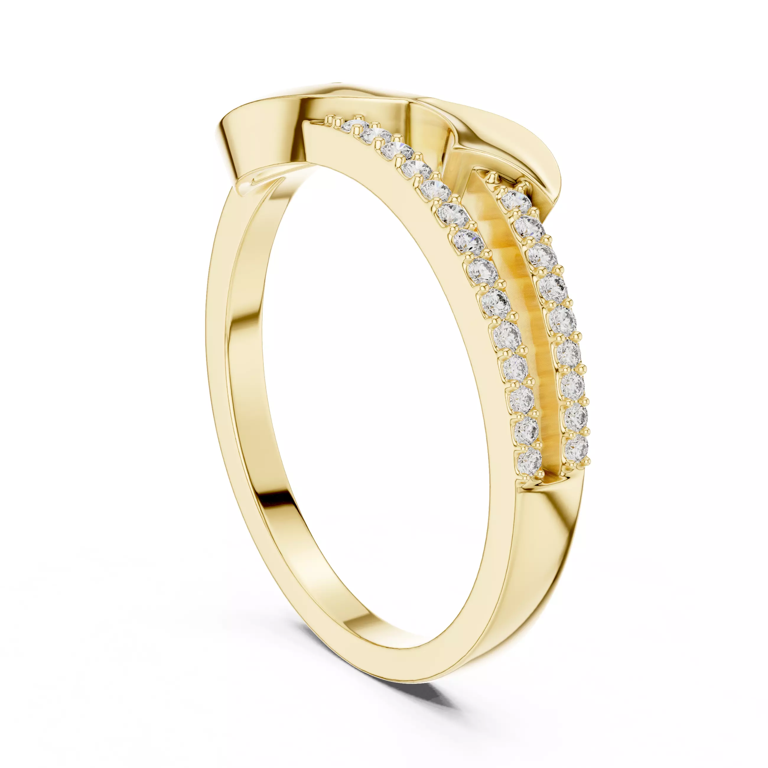 Round Cut Diamond Engagement Wedding Ring 3DM STL Video 3D print model_2