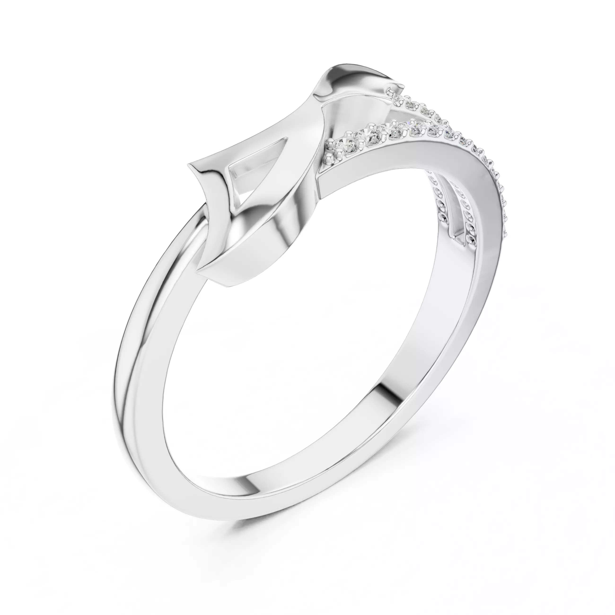 Round Cut Diamond Engagement Wedding Ring 3DM STL Video 3D print model_5