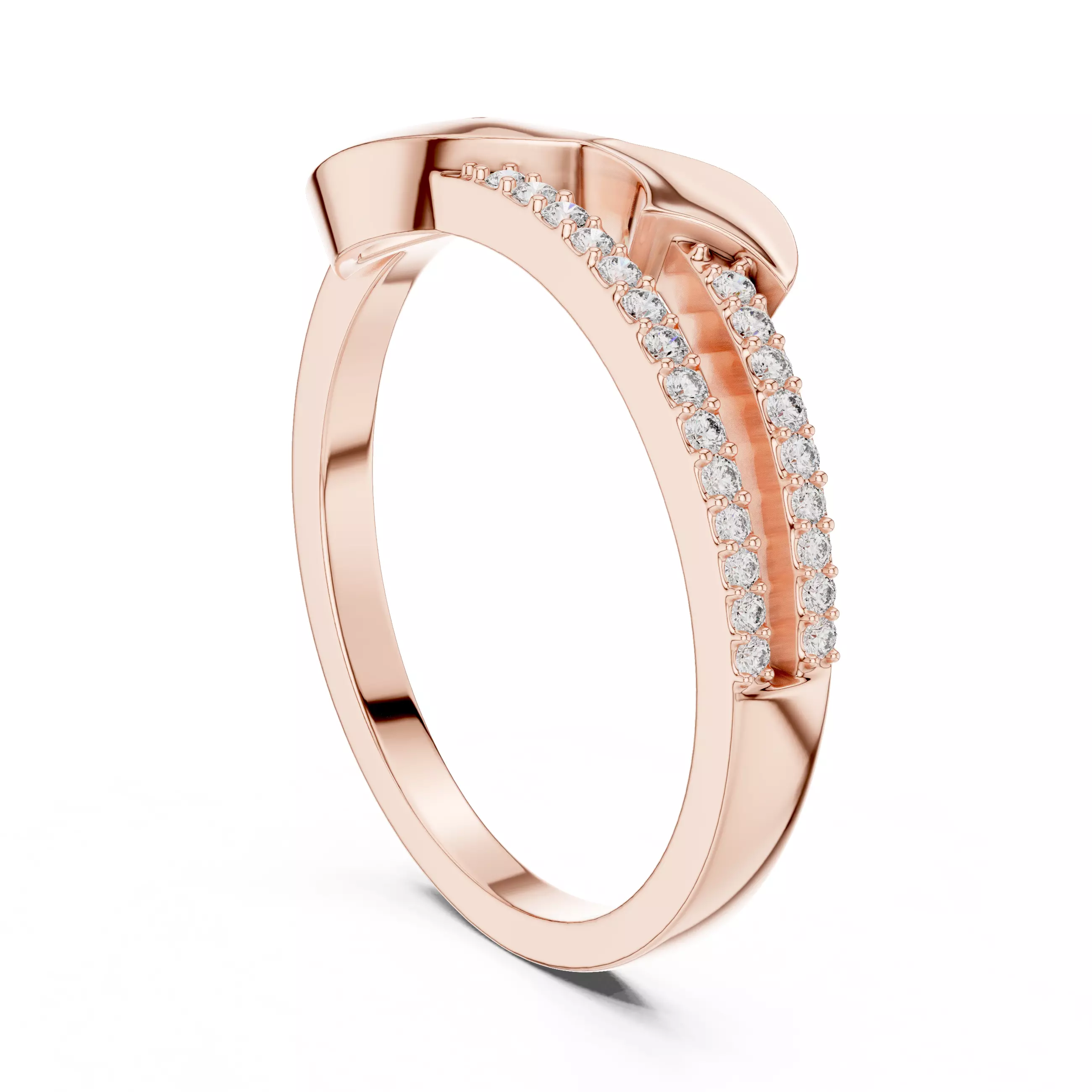 Round Cut Diamond Engagement Wedding Ring 3DM STL Video 3D print model_0