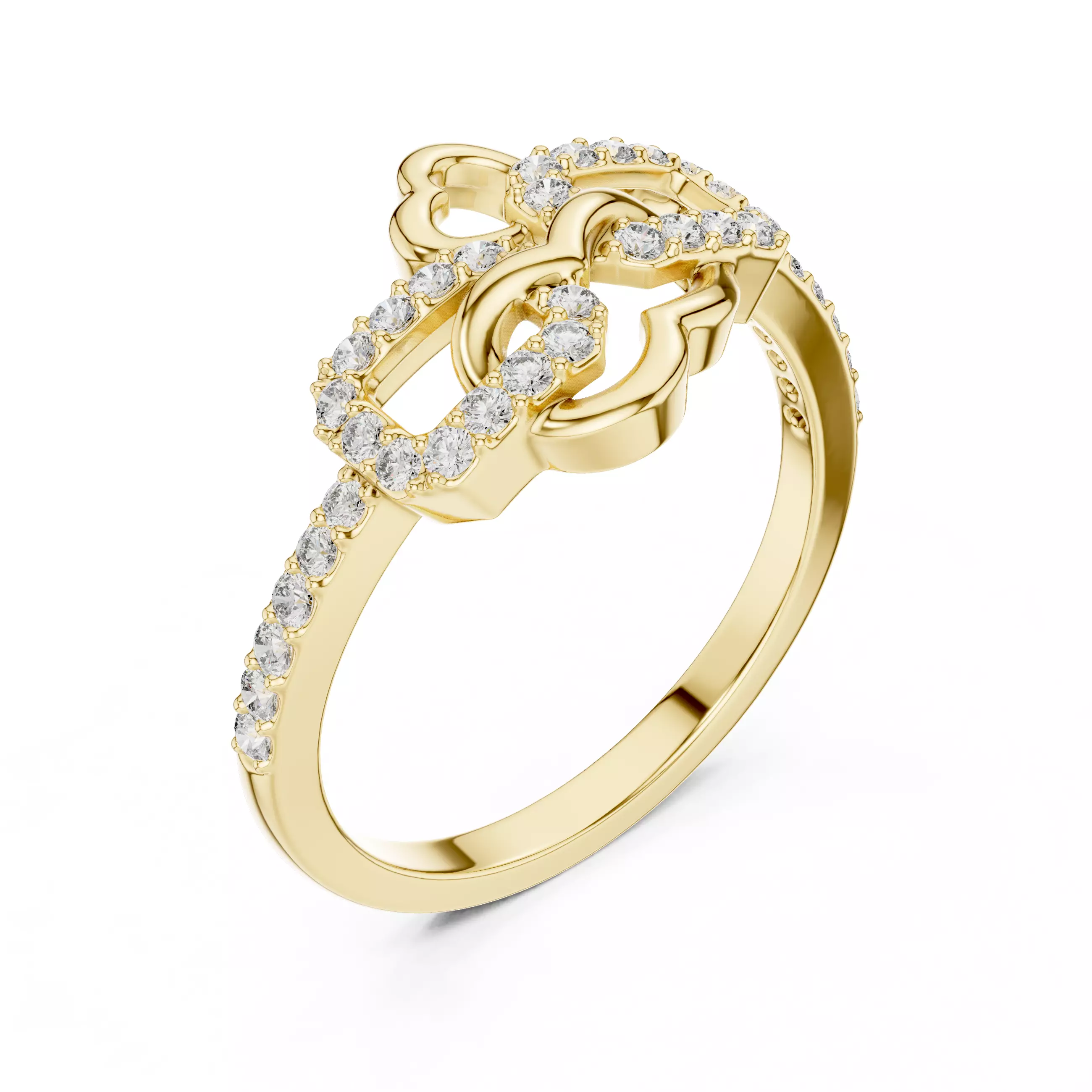 Round Cut Diamond Engagement Wedding Ring 3DM STL Video 3D print model_7