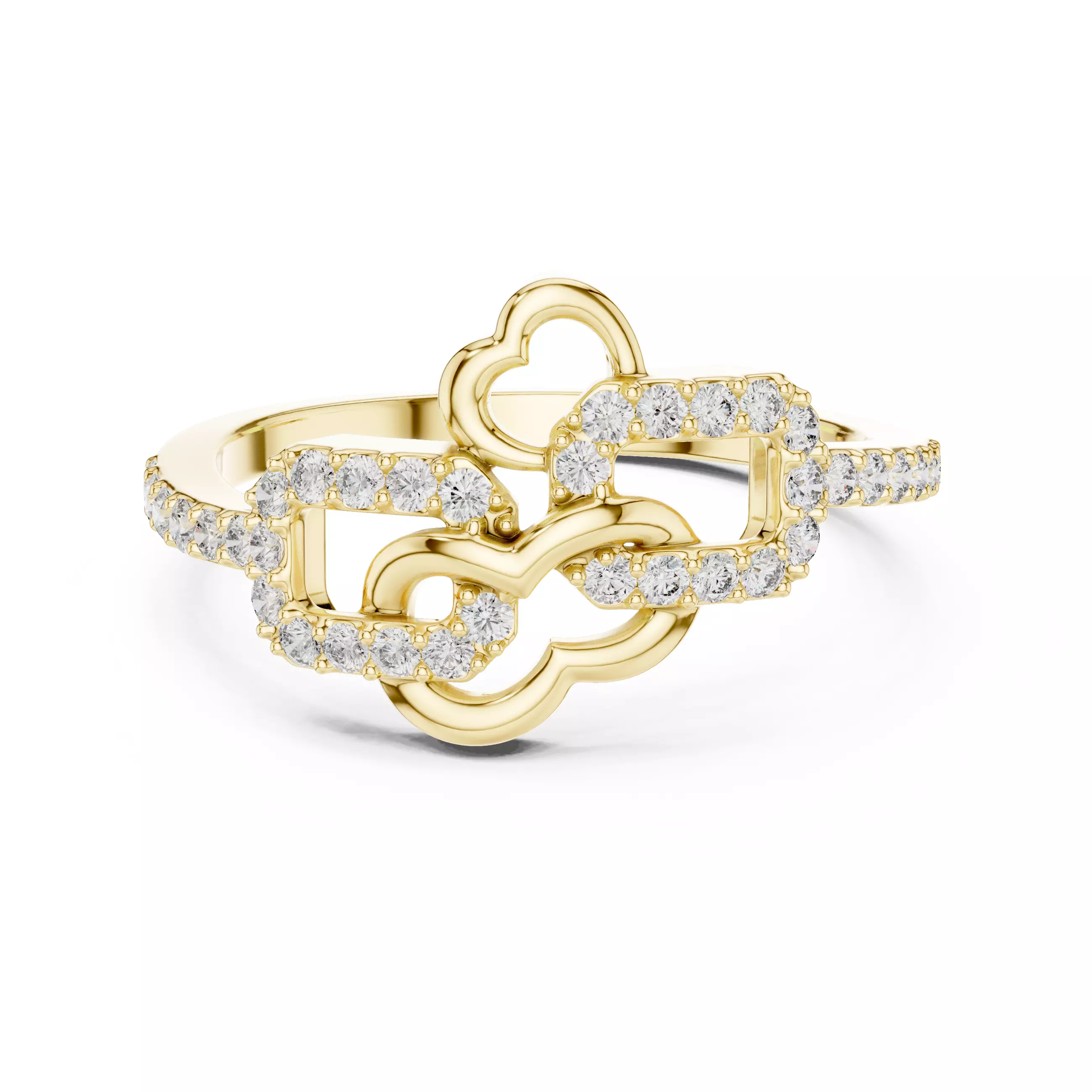Round Cut Diamond Engagement Wedding Ring 3DM STL Video 3D print model_1