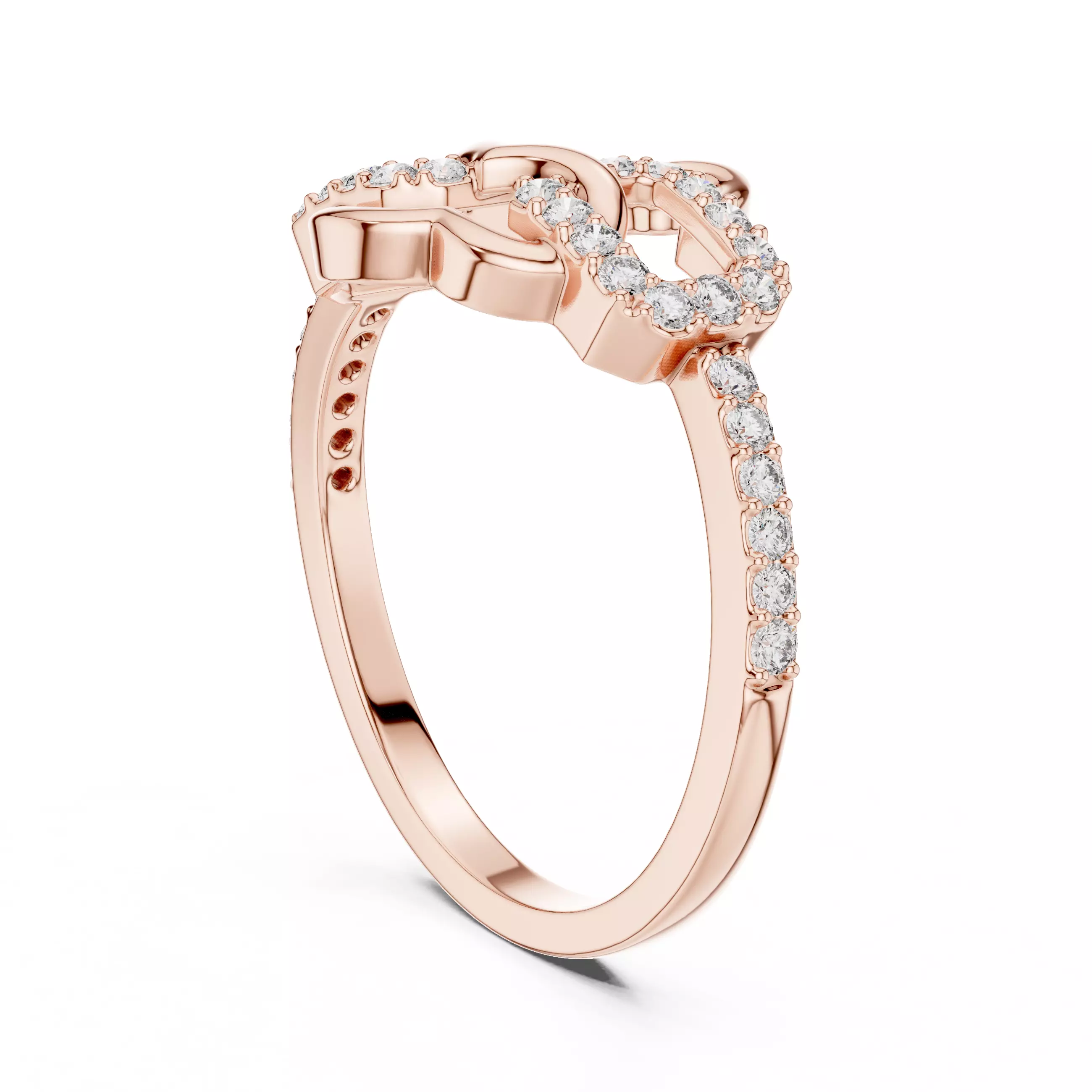 Round Cut Diamond Engagement Wedding Ring 3DM STL Video 3D print model_3