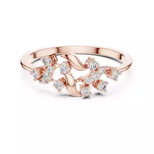 Round Cut Cluster Diamond Engagement Wedding Ring 3DM STL Video