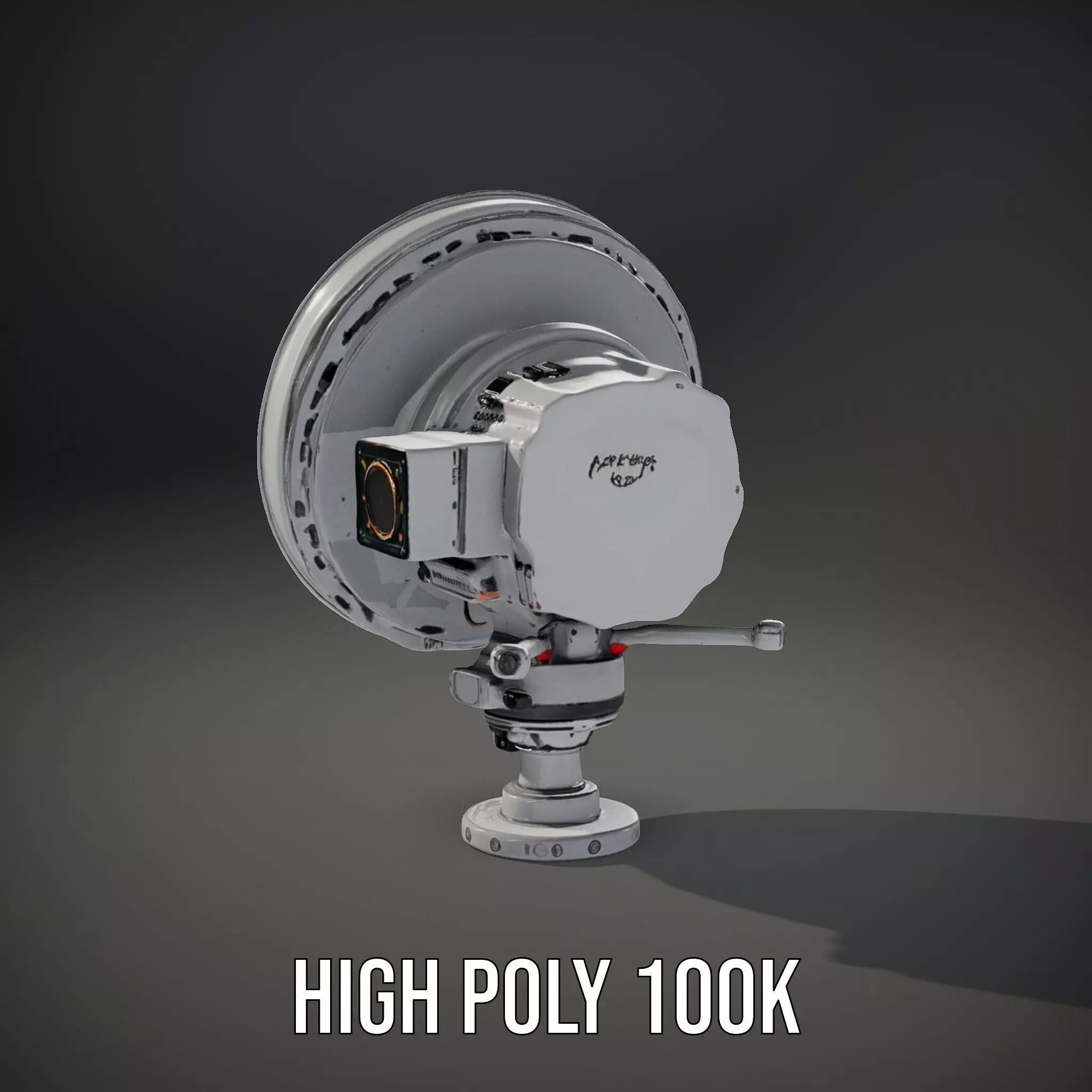 Silver Satellite Dish model pack Low-poly 3D model_21