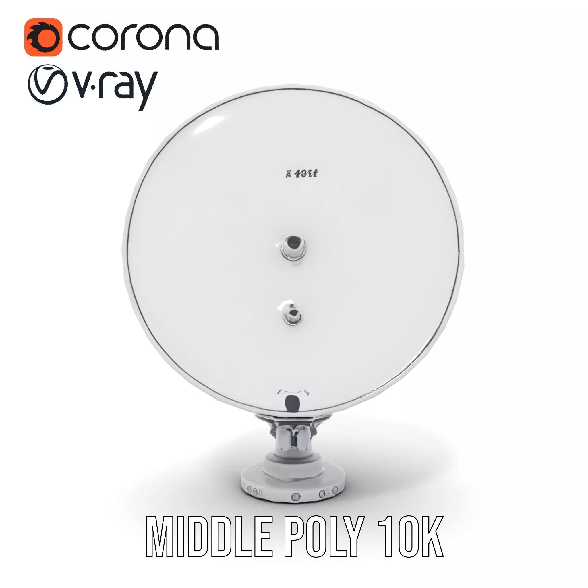 Silver Satellite Dish model pack Low-poly 3D model_19