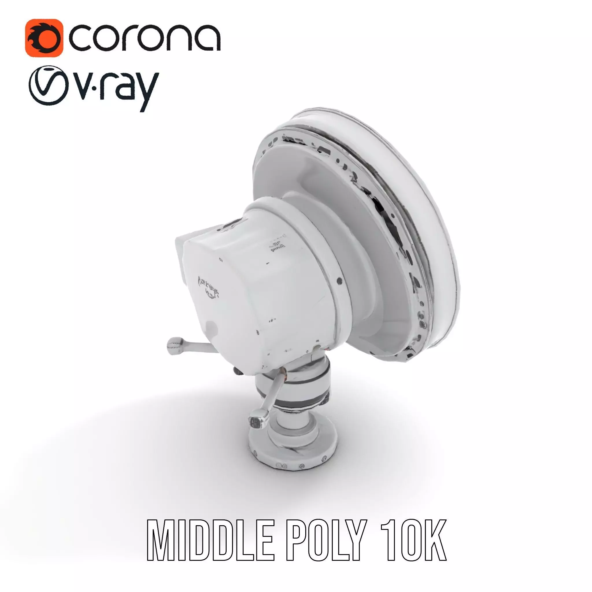 Silver Satellite Dish model pack Low-poly 3D model_25