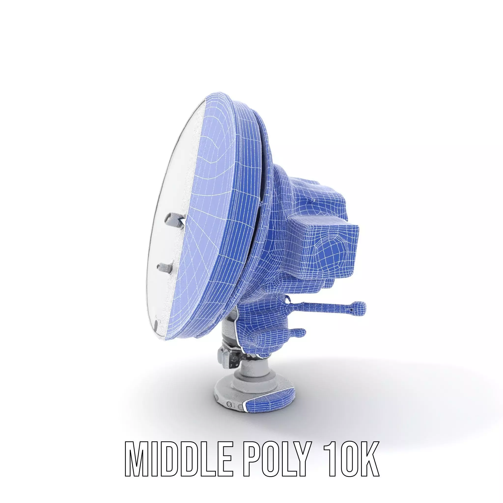 Silver Satellite Dish model pack Low-poly 3D model_11