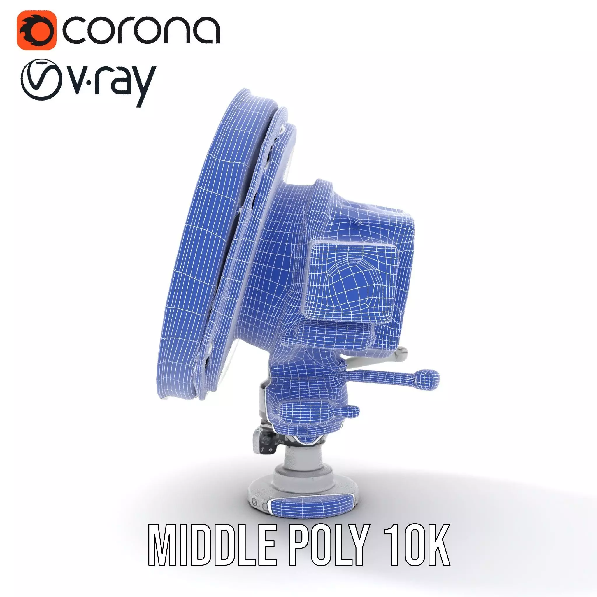 Silver Satellite Dish model pack Low-poly 3D model_22