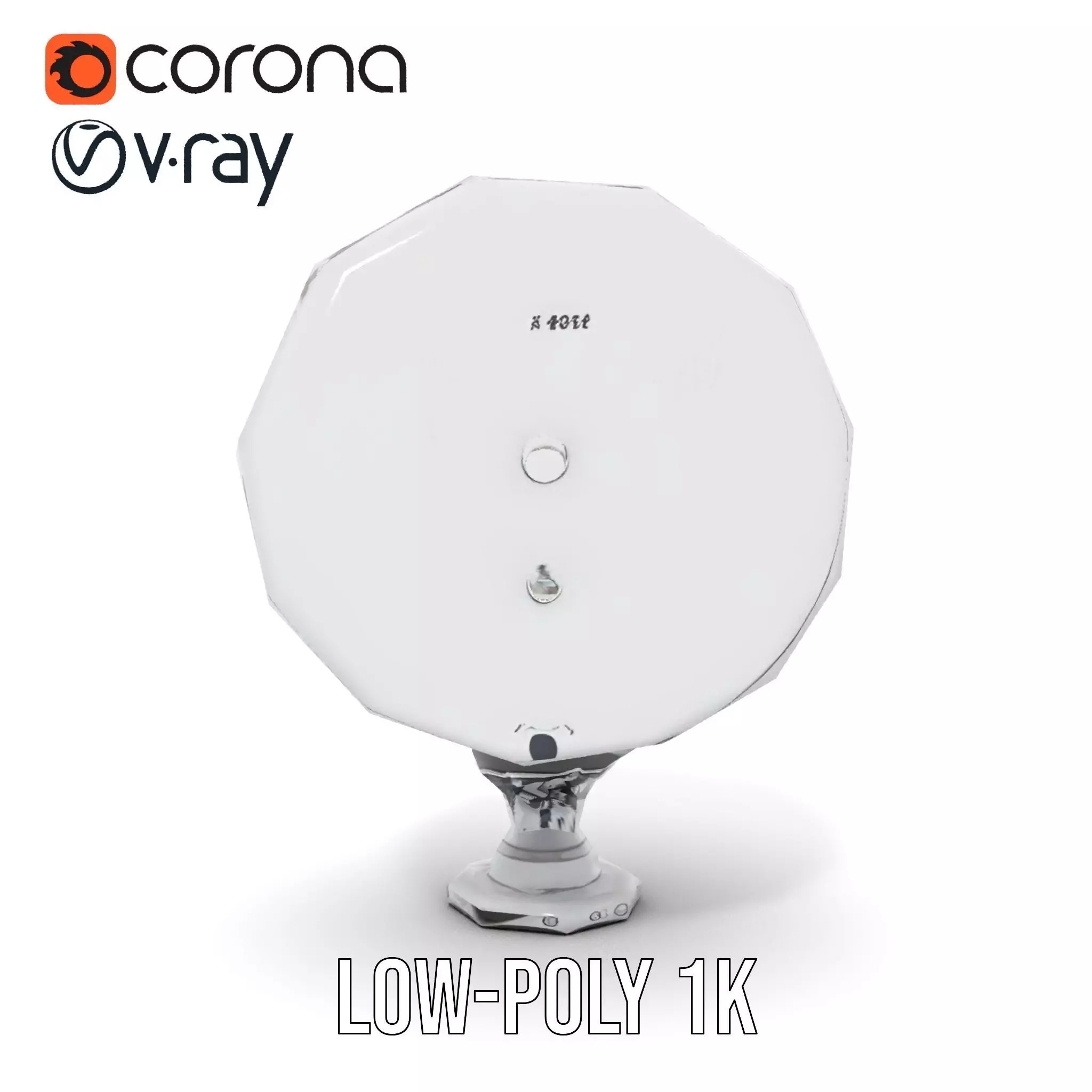 Silver Satellite Dish model pack Low-poly 3D model_23