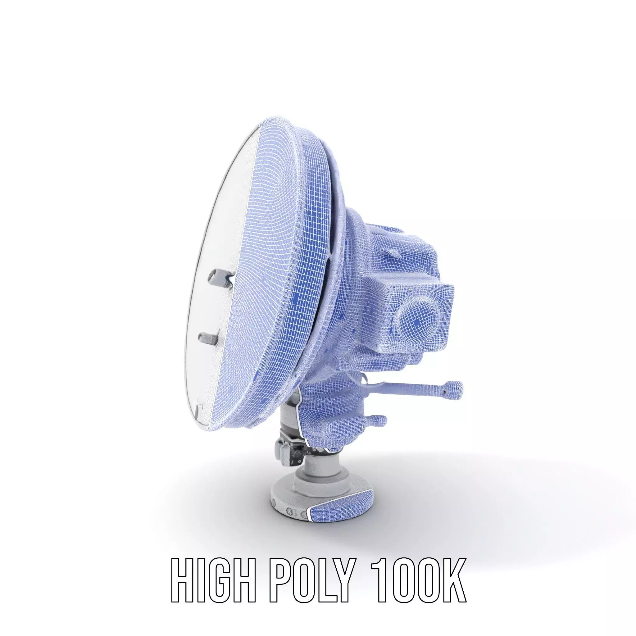 Silver Satellite Dish model pack Low-poly 3D model_5