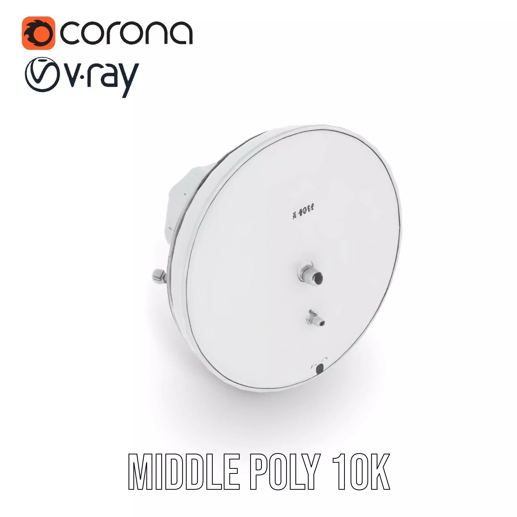 Silver Satellite Dish model pack Low-poly 3D model_13