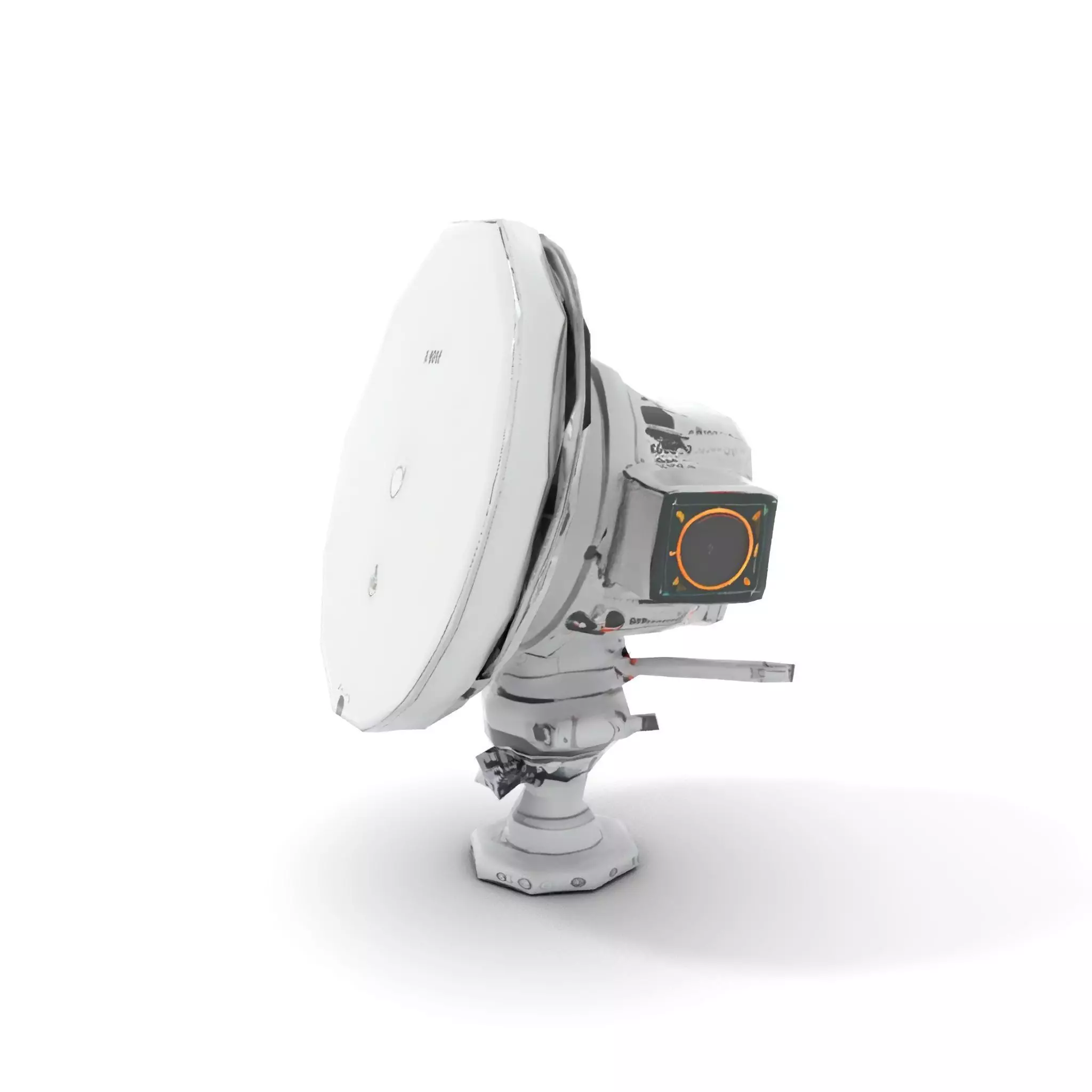 Silver Satellite Dish model pack Low-poly 3D model_8