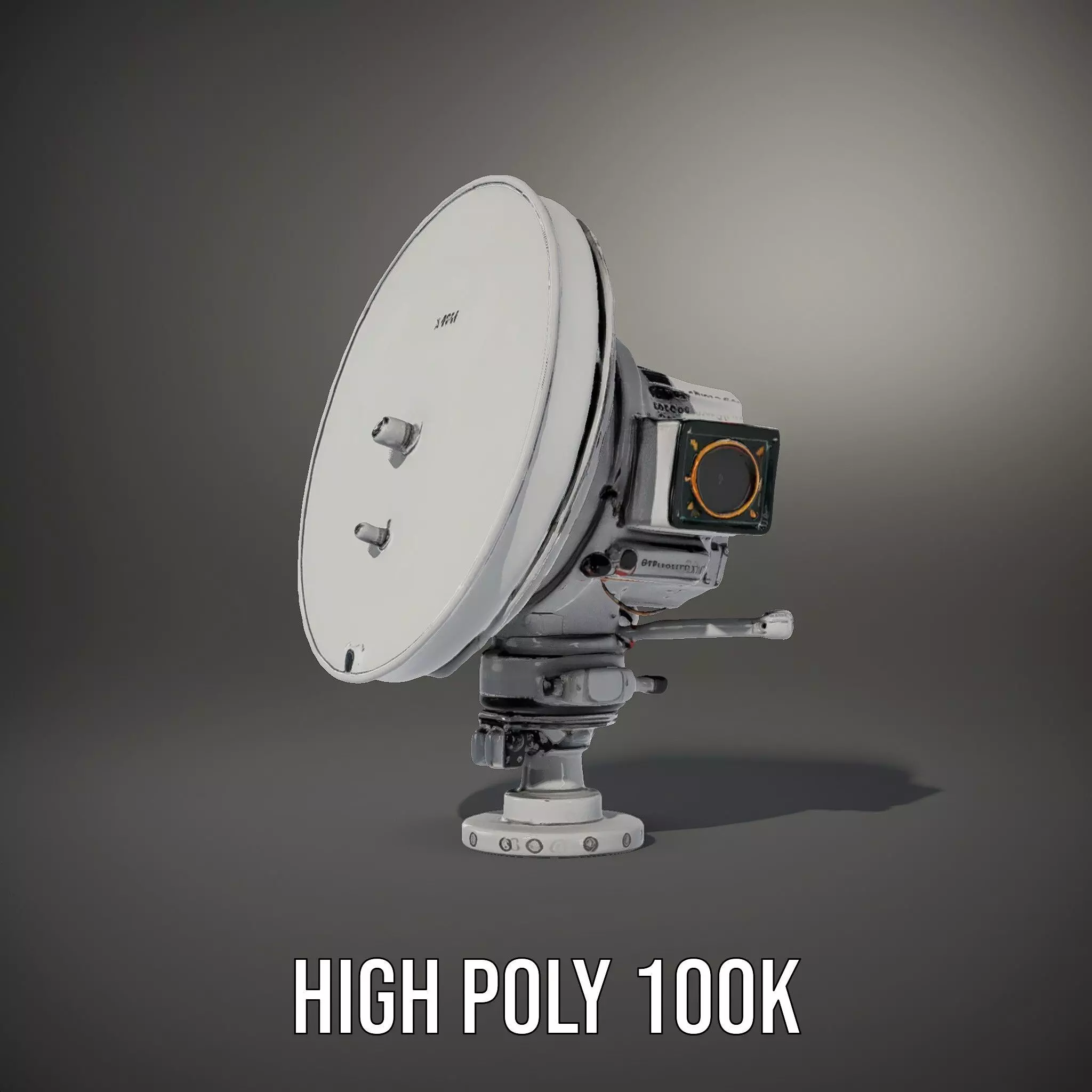 Silver Satellite Dish model pack Low-poly 3D model_15