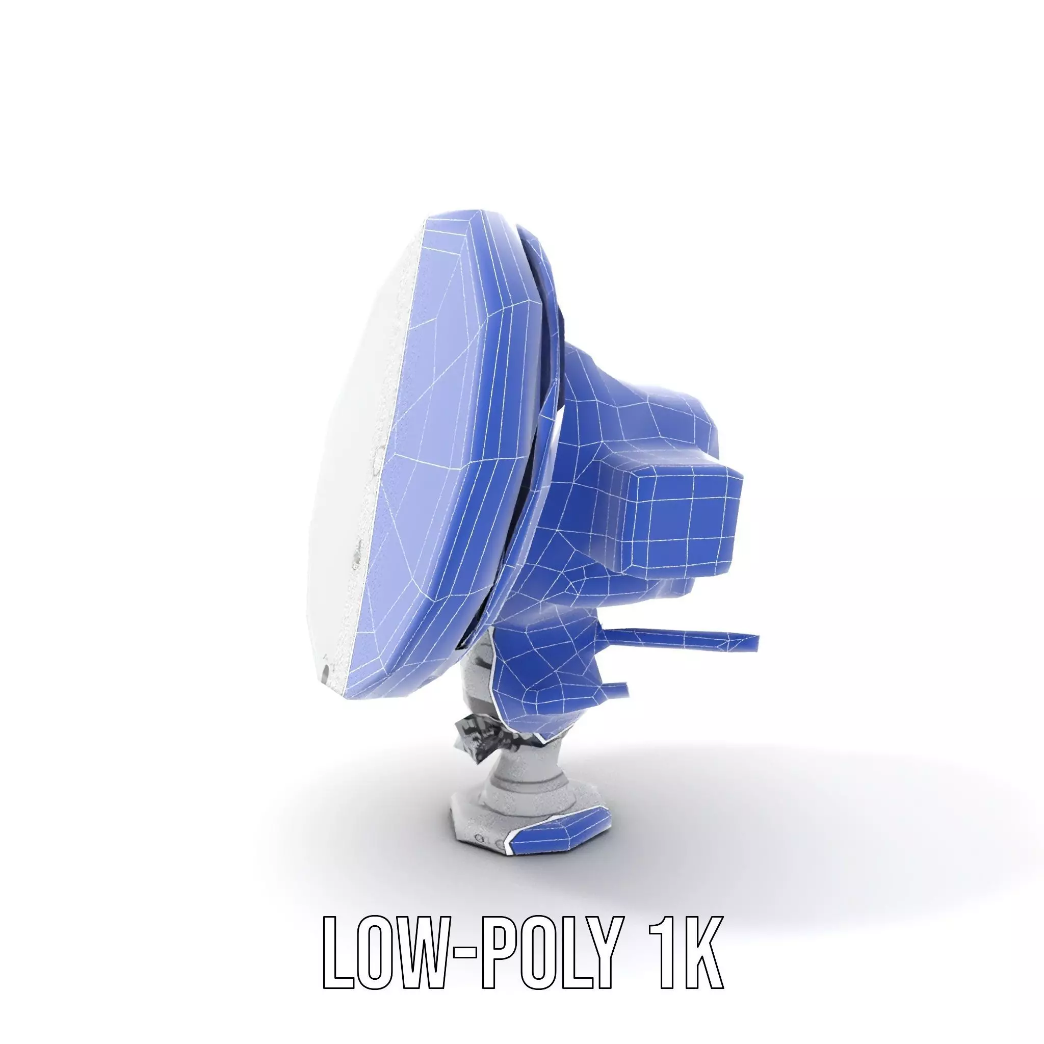 Silver Satellite Dish model pack Low-poly 3D model_29