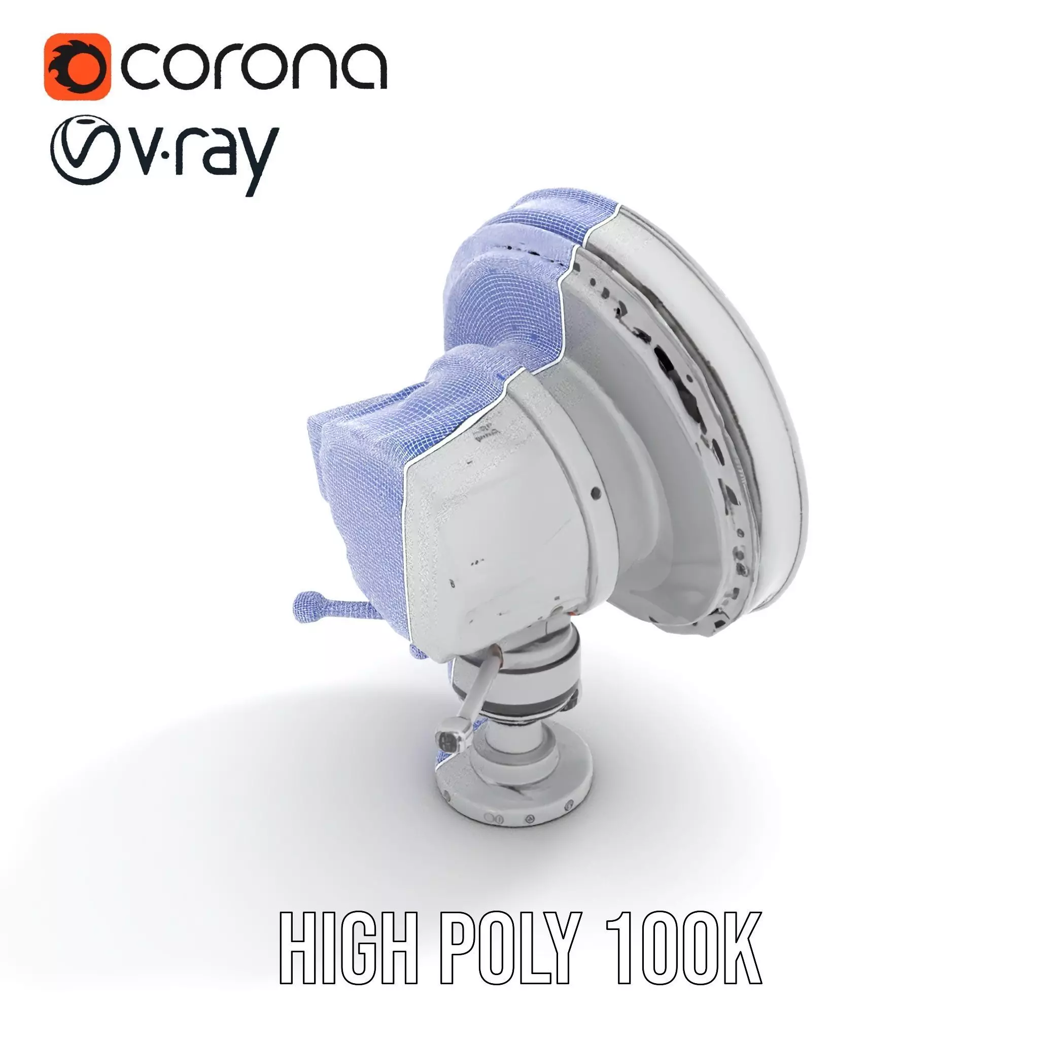 Silver Satellite Dish model pack Low-poly 3D model_27