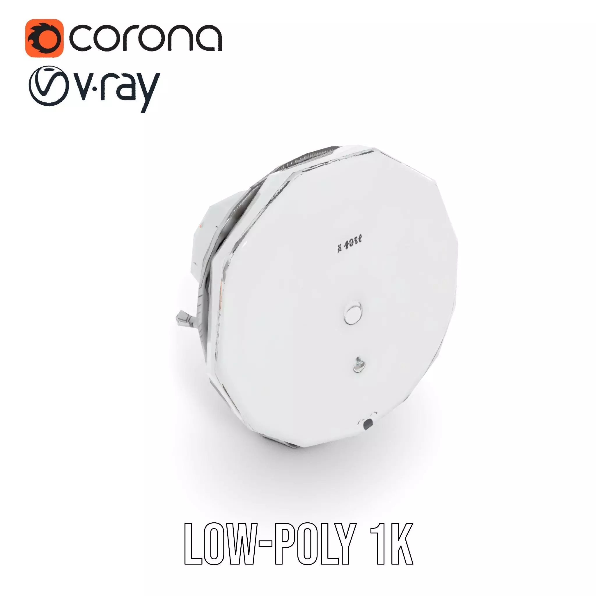 Silver Satellite Dish model pack Low-poly 3D model_9