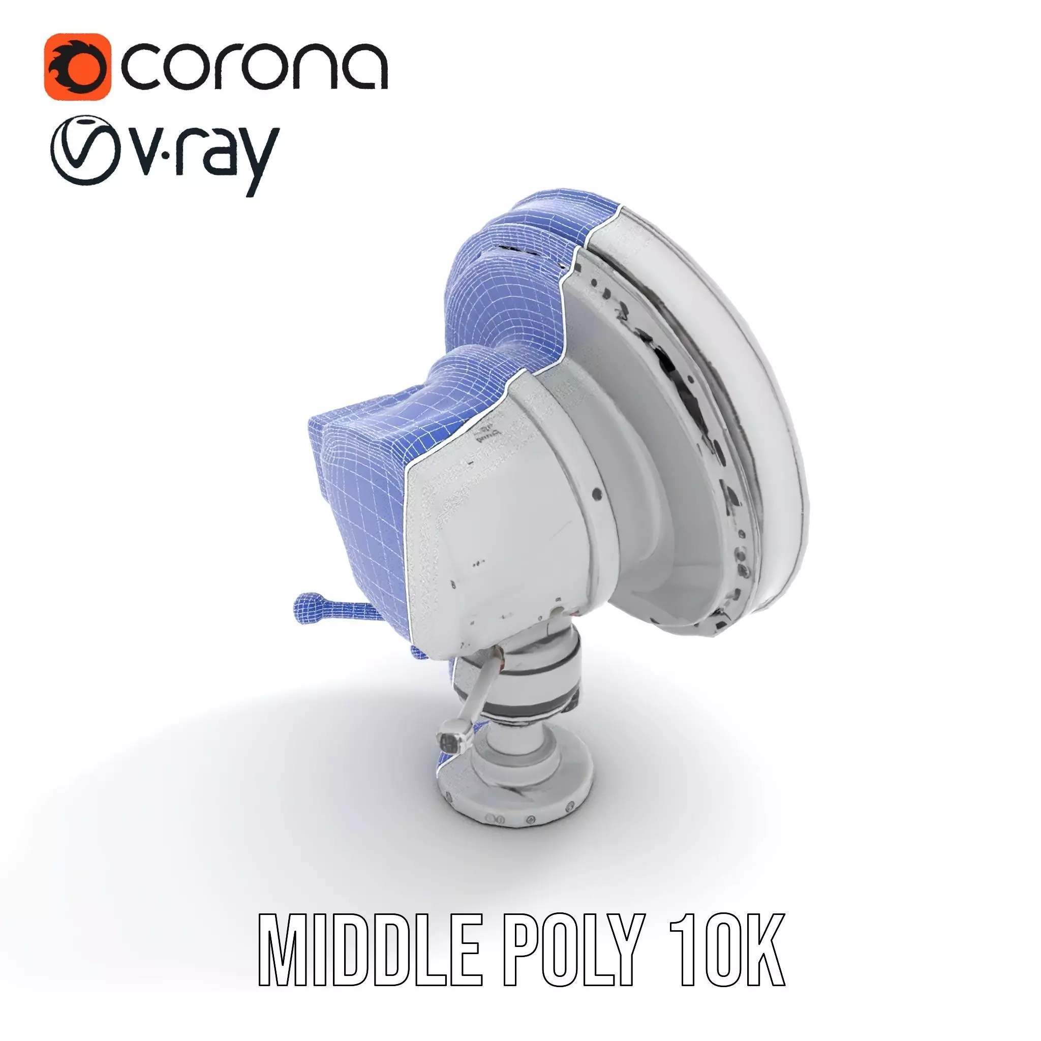 Silver Satellite Dish model pack Low-poly 3D model_28