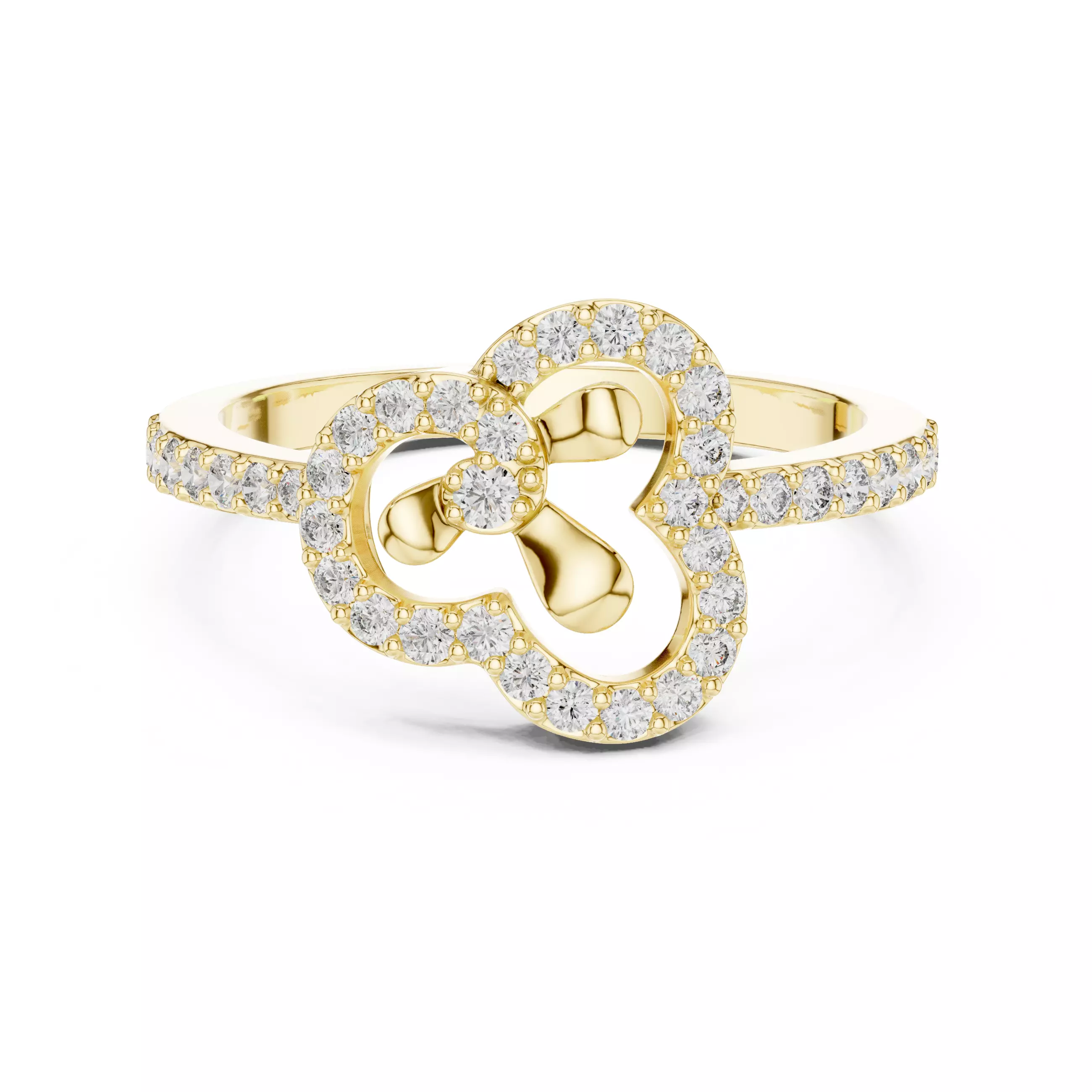 Round Cut Diamond Engagement Wedding Ring 3DM STL Video 3D print model_1